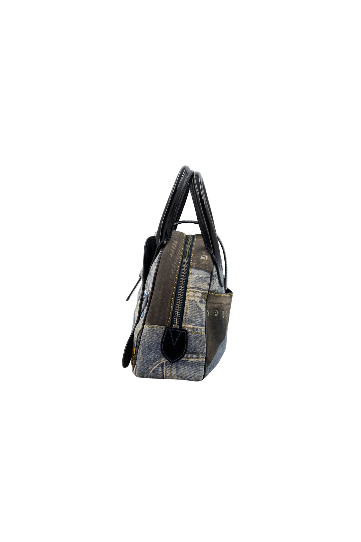 Christian Dior Denim Speedway Saddle Bowler Bag Size Mini 2001