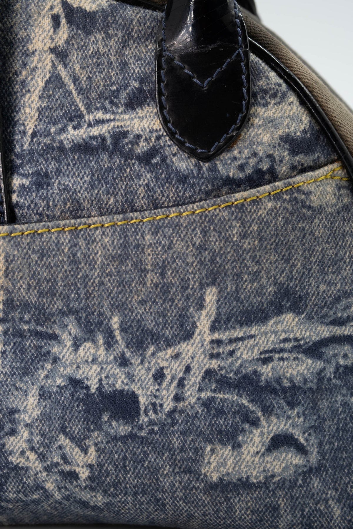 Christian Dior Denim Speedway Saddle Bowler Bag Size Mini 2001