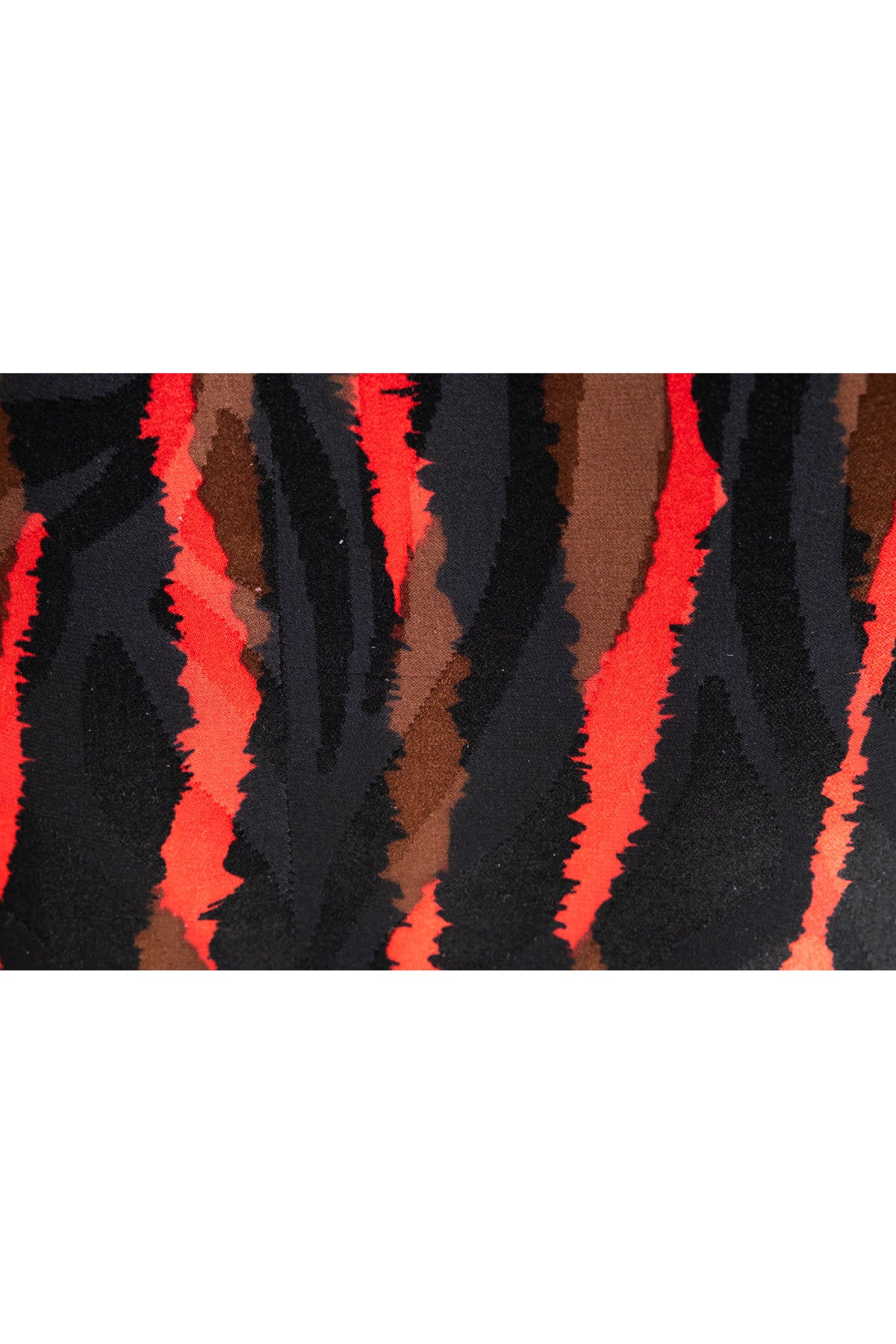 Christian Dior Black Red Brown Silk Tie Neck Dolman Sleeve Blouse 1970s Size M