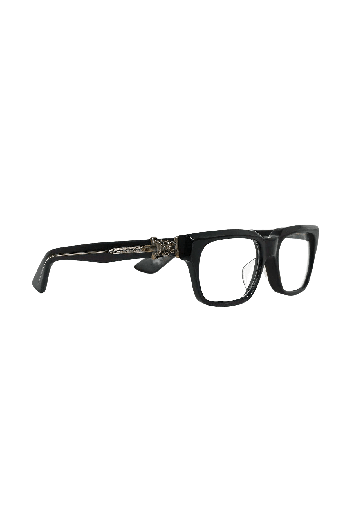 Chrome Hearts "Vagillionaire" i Black Glasses Silver Hardware