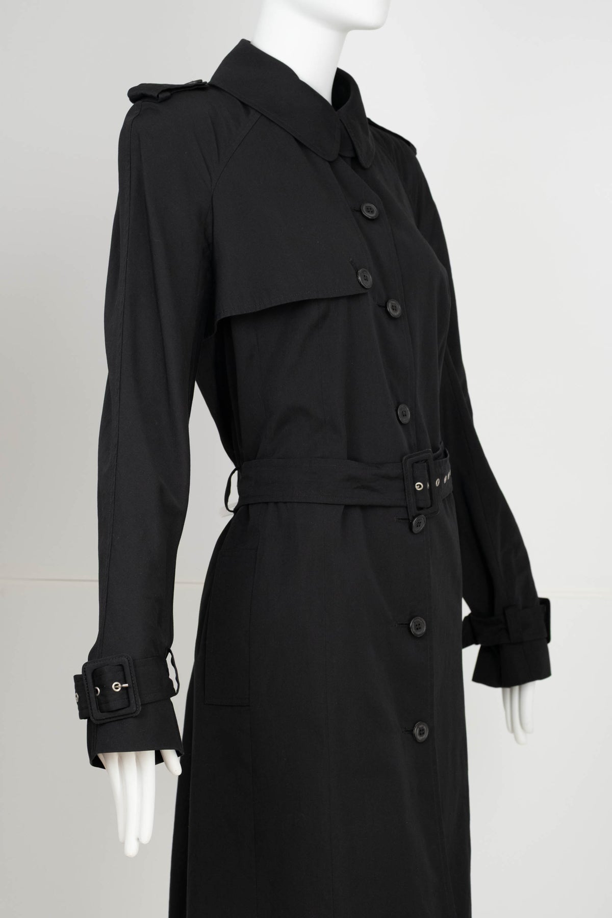 Christian Dior Vintage Black Trench Coat Size 44/10