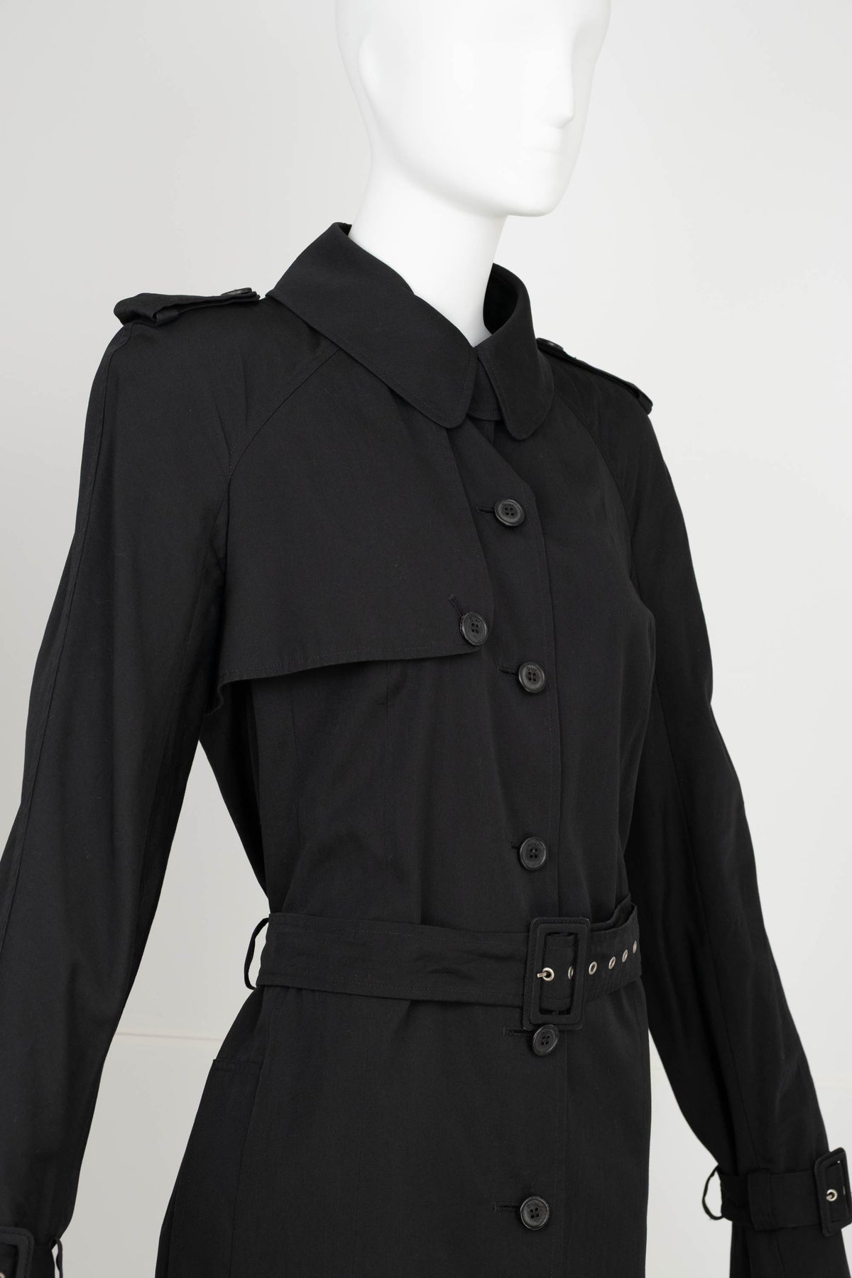 Christian Dior Vintage Black Trench Coat Size 44/10