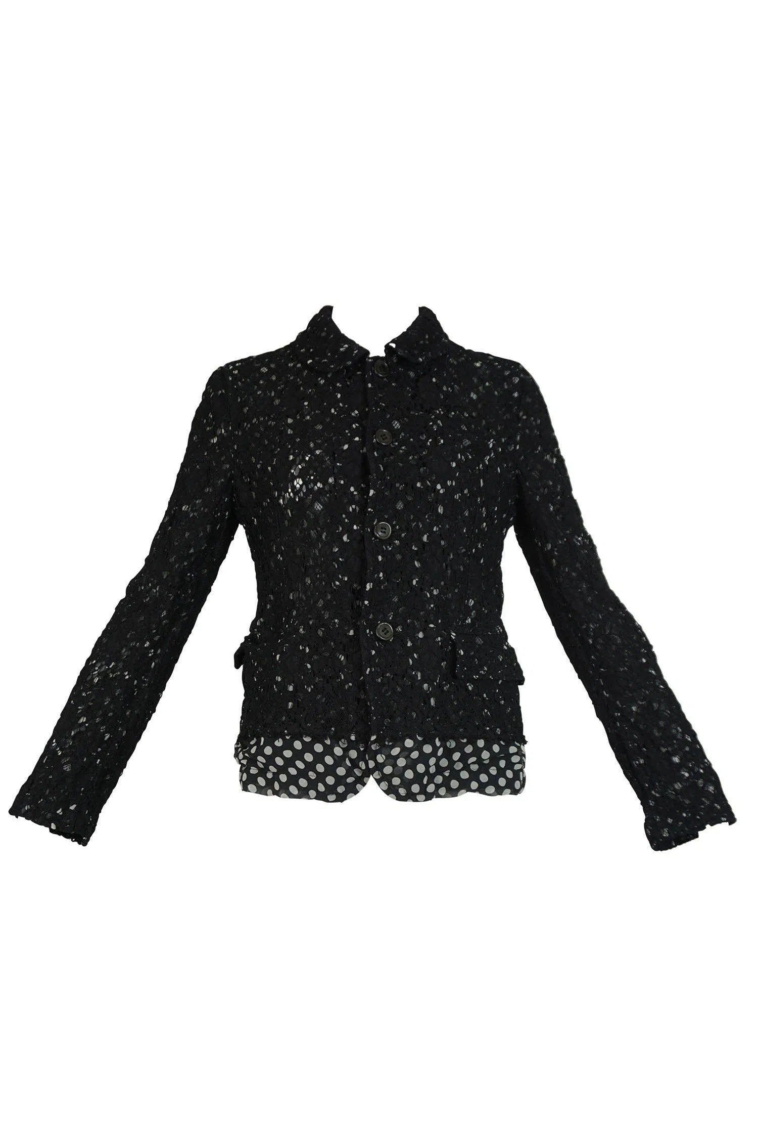 Comme Des Garcon Lace Jacket AD 2011 - Foxy Couture Carmel