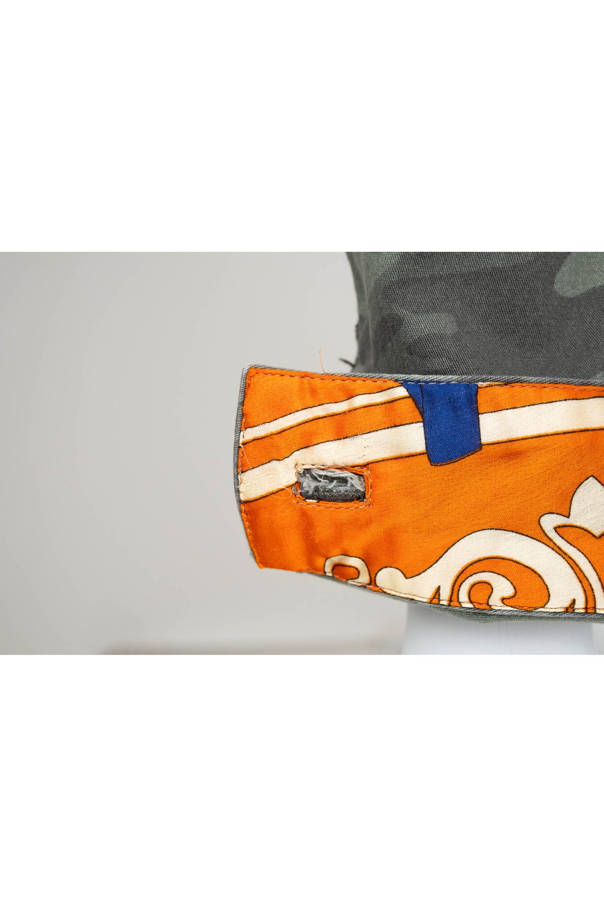 Customized Camo Jacket With Hermes Scarf Accents