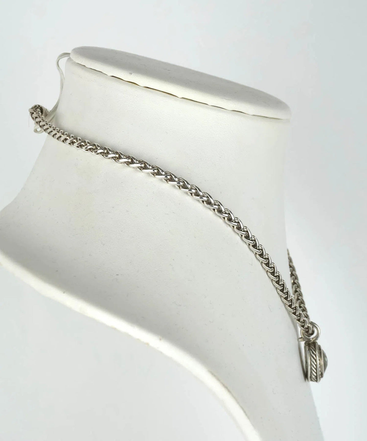 David Yurman Wheat Chain w/Prasiolite &amp; Diamond Pendant Necklace