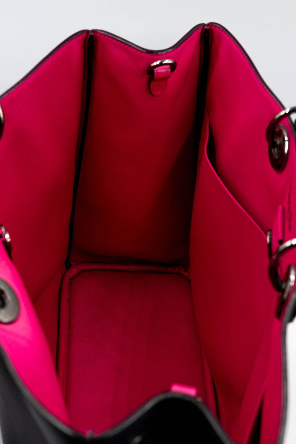 Christian Dior Navy and Pink Lady Dior Leather Tote