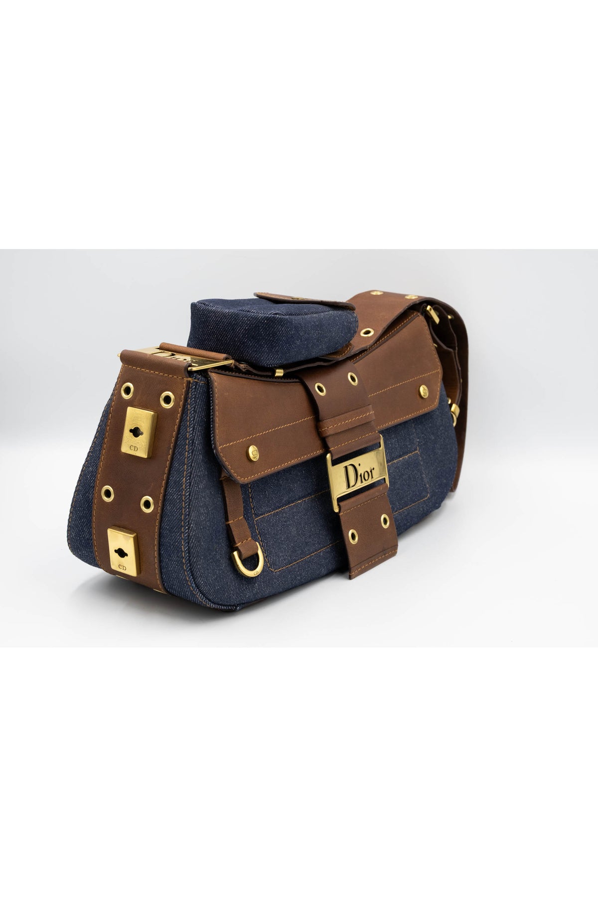 Christian Dior Galliano Street Chic Denim Purse 1 Pouch Y2K