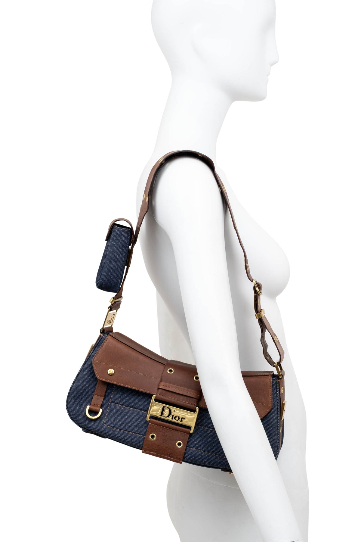 Christian Dior Galliano Street Chic Denim Purse 1 Pouch Y2K