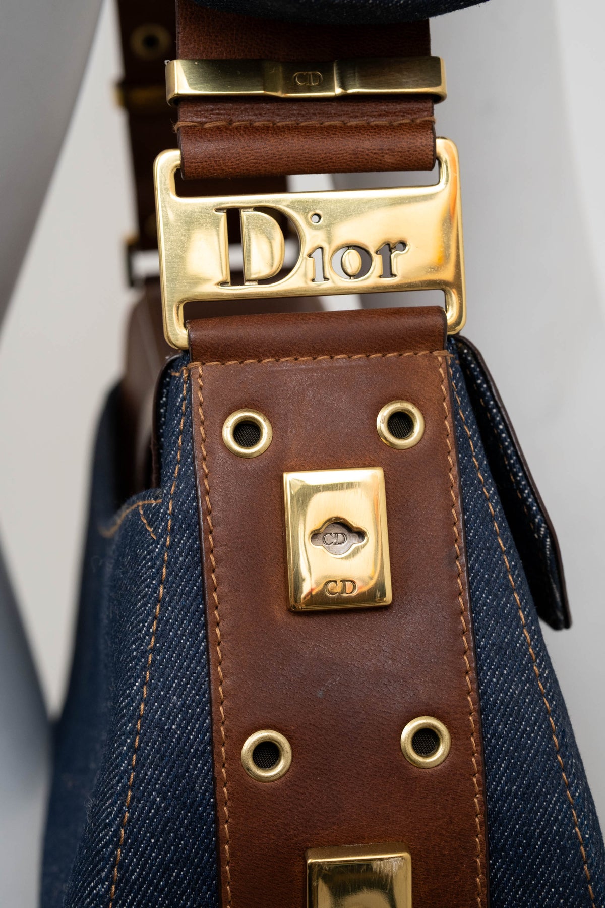 Christian Dior Galliano Street Chic Denim Purse 1 Pouch Y2K