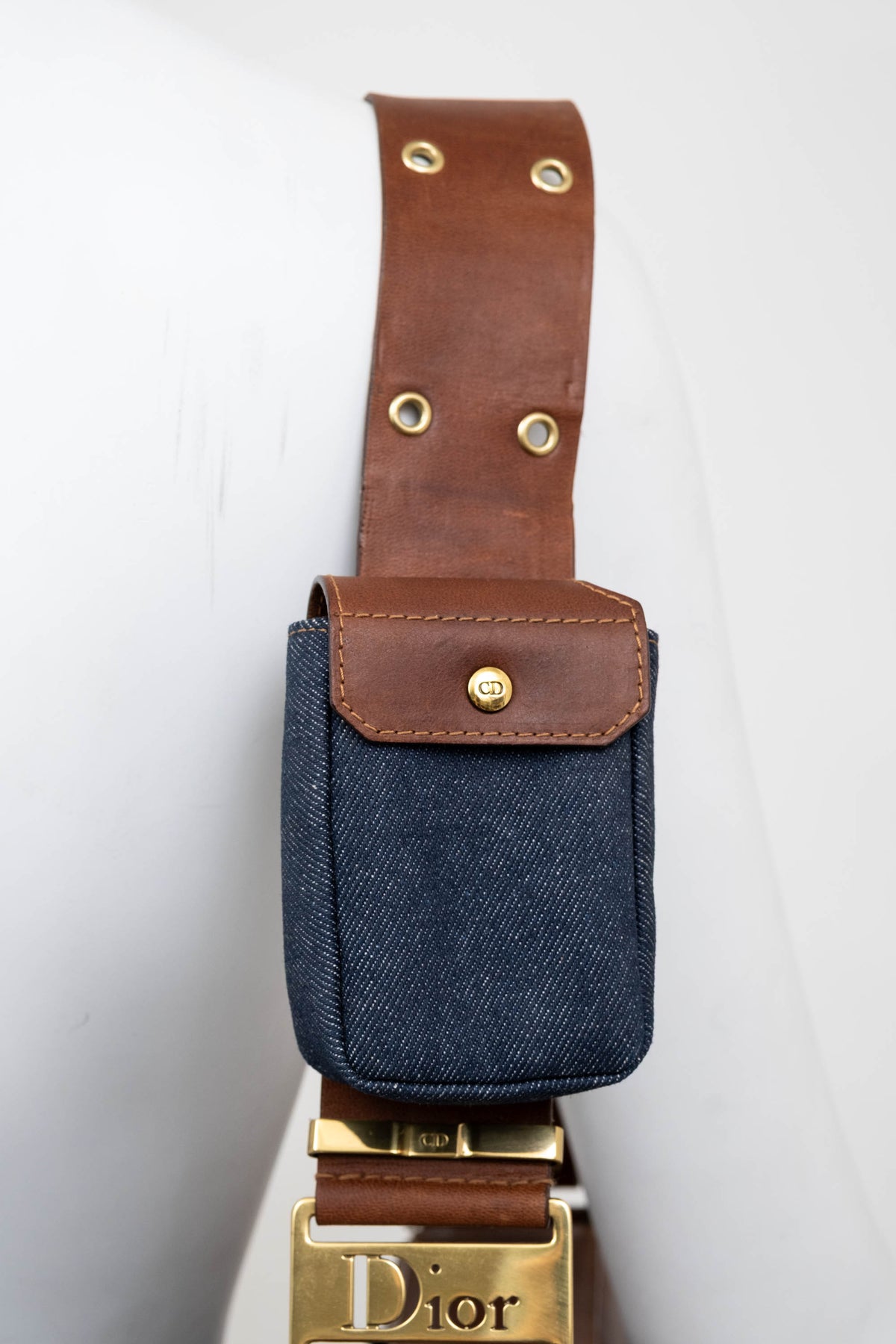 Christian Dior Galliano Street Chic Denim Purse 1 Pouch Y2K