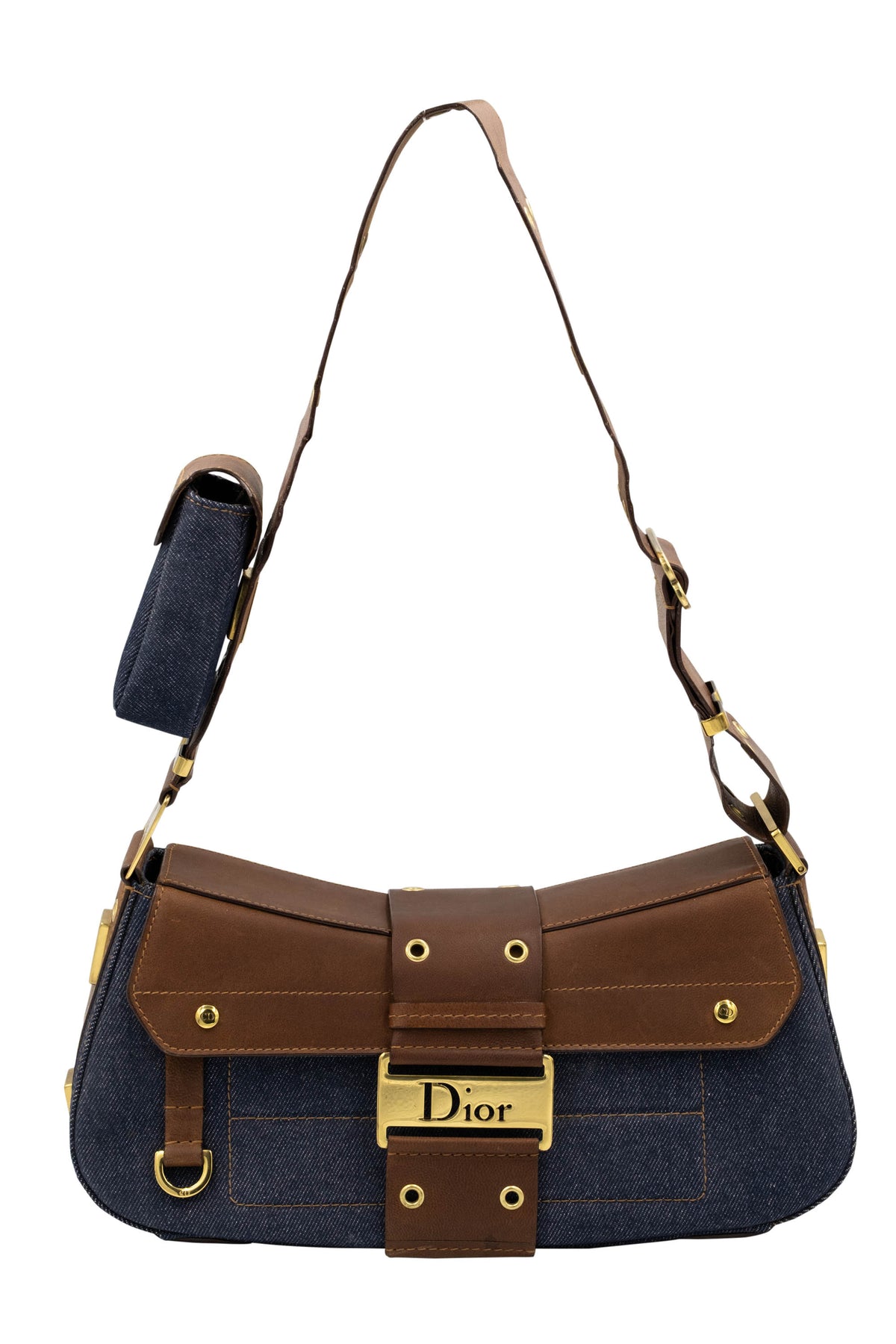 Christian Dior Galliano Street Chic Denim Purse 1 Pouch Y2K
