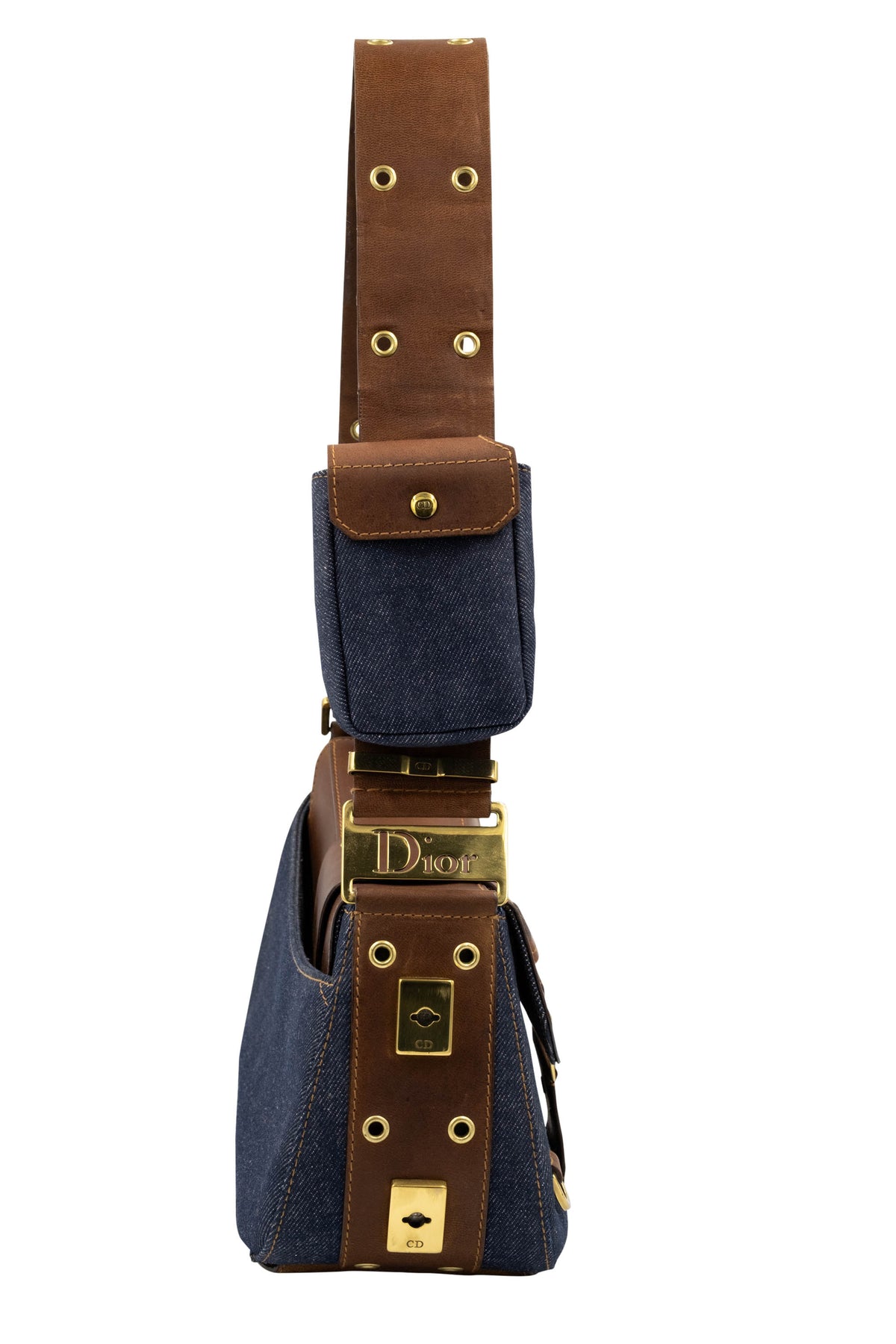 Christian Dior Galliano Street Chic Denim Purse 1 Pouch Y2K