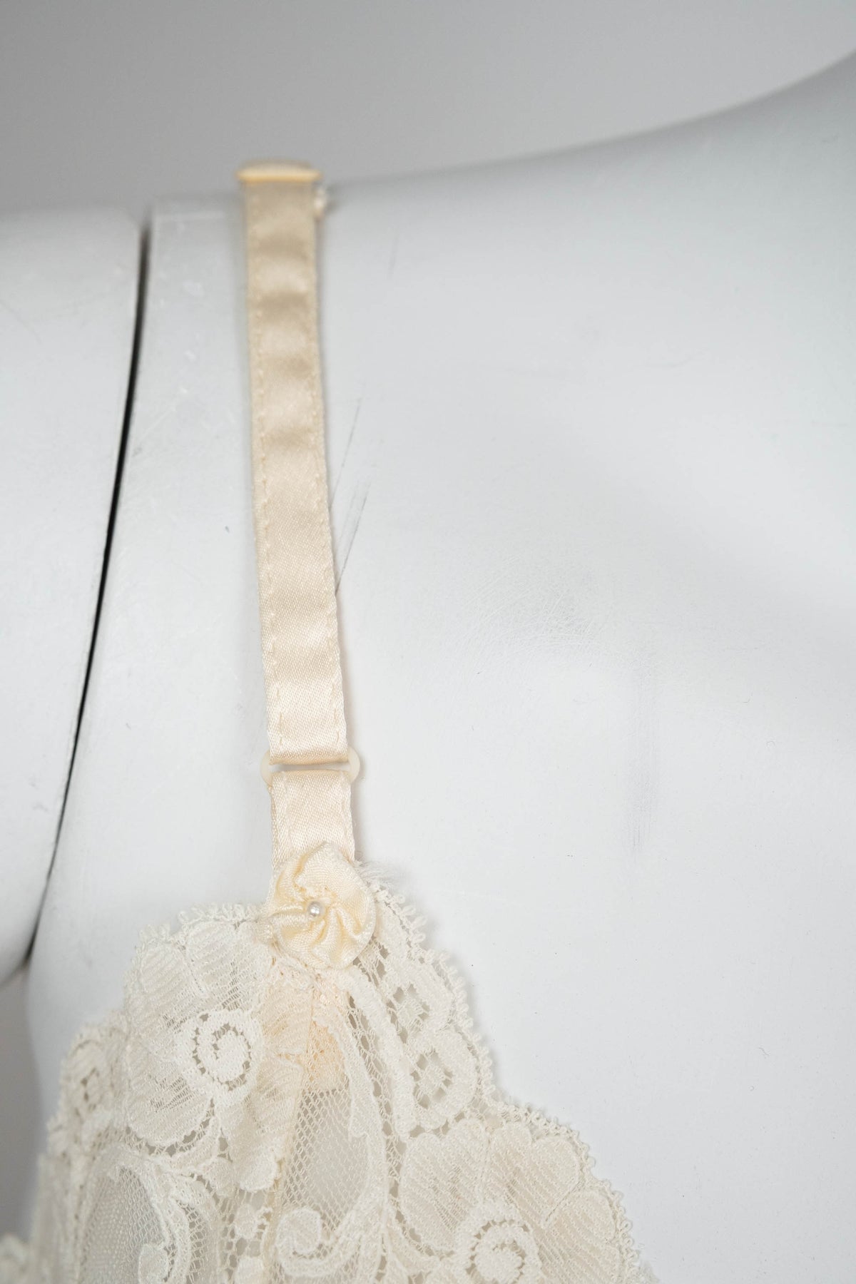 Christian Dior Vintage Light Pink Lace Trim Bias Slip Dress