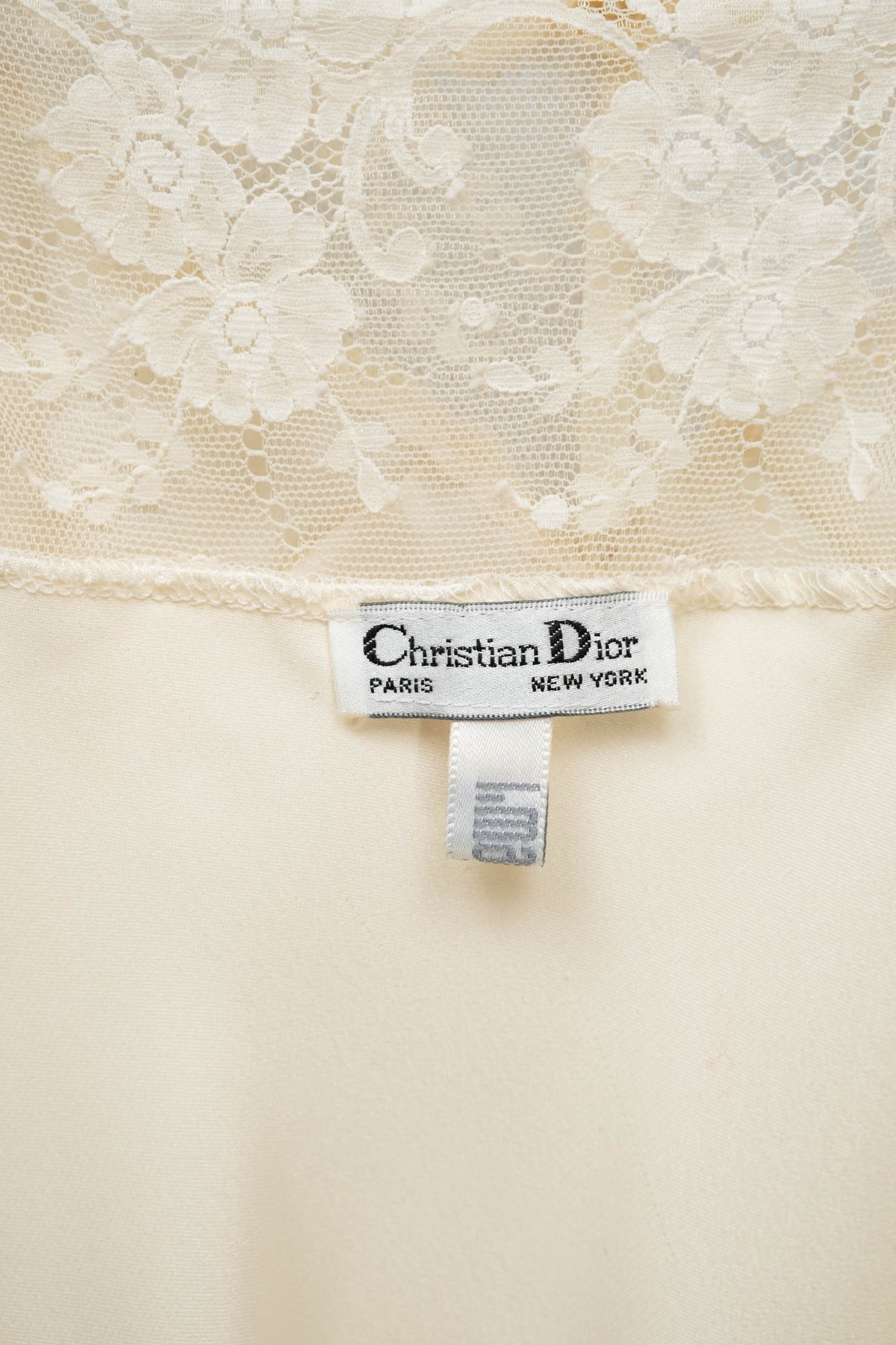 Christian Dior Vintage Light Pink Lace Trim Bias Slip Dress