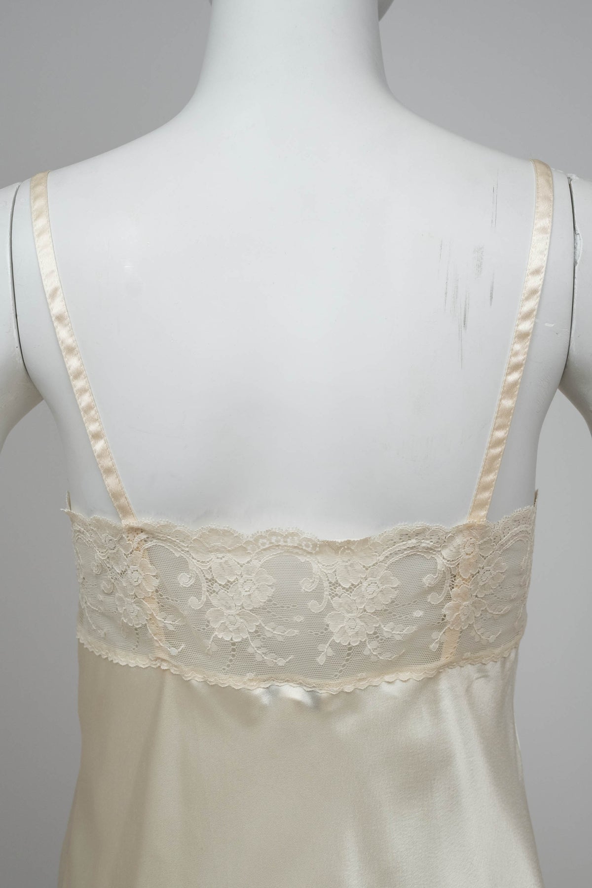 Christian Dior Vintage Light Pink Lace Trim Bias Slip Dress