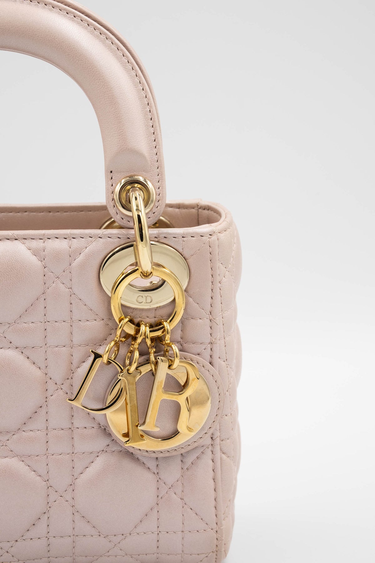 Christian Dior Mini Ballet Pink Cannage Lady Dior Purse
