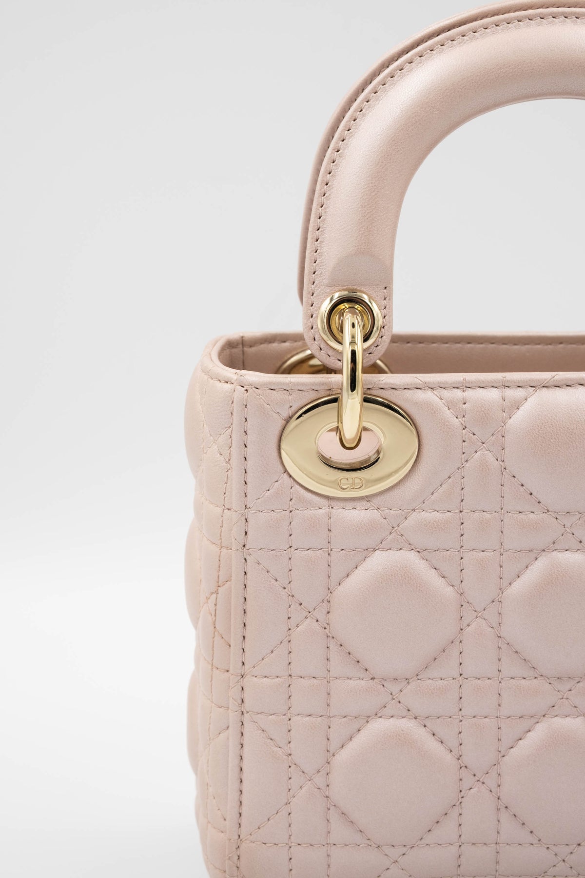 Christian Dior Mini Ballet Pink Cannage Lady Dior Purse