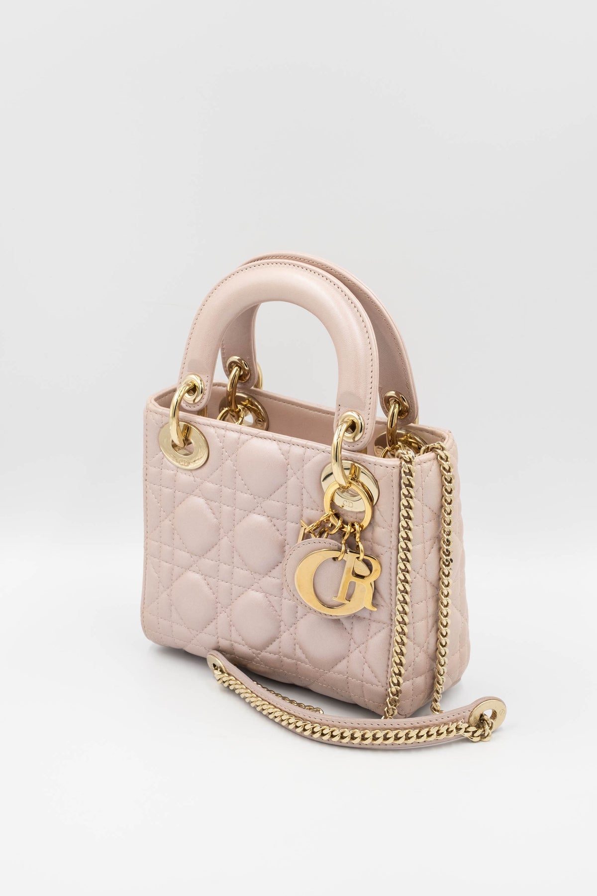 Christian Dior Mini Ballet Pink Cannage Lady Dior Purse