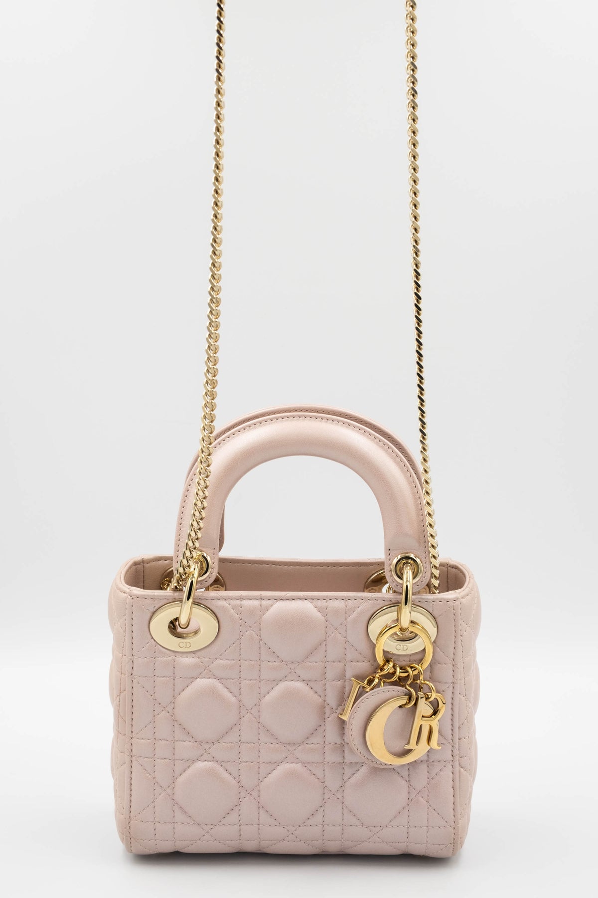 Christian Dior Mini Ballet Pink Cannage Lady Dior Purse