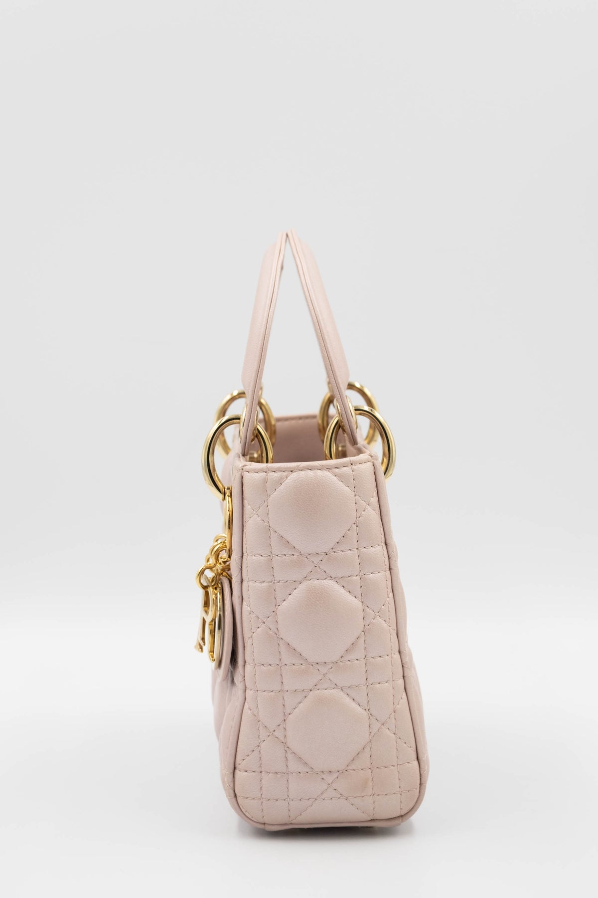 Christian Dior Mini Ballet Pink Cannage Lady Dior Purse