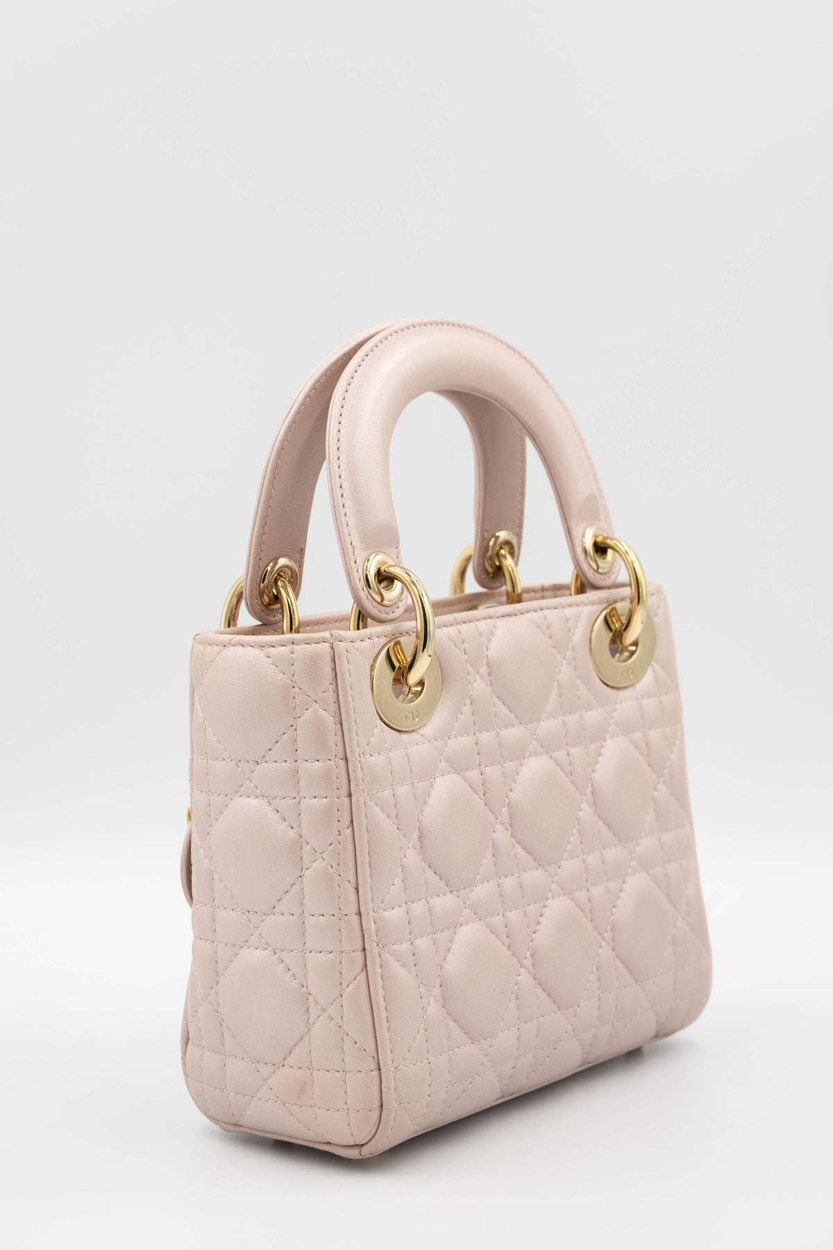 Christian Dior Mini Ballet Pink Cannage Lady Dior Purse