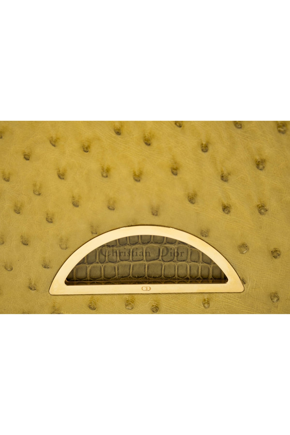 Christian Dior Galliano Olive Alligator Ostrich Malice Pochette Purse Y2K