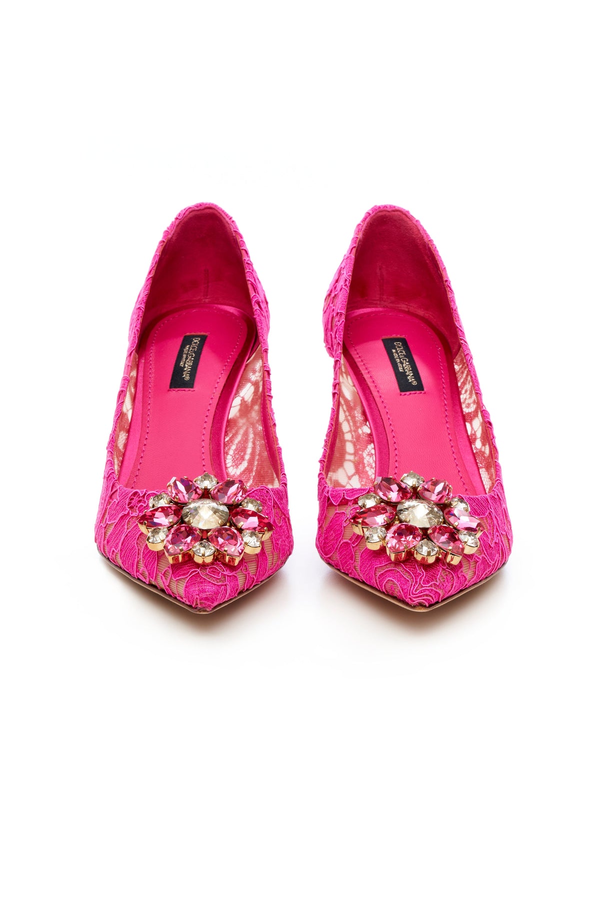 Dolce &amp; Gabbana Pink Lace Pumps 38.5