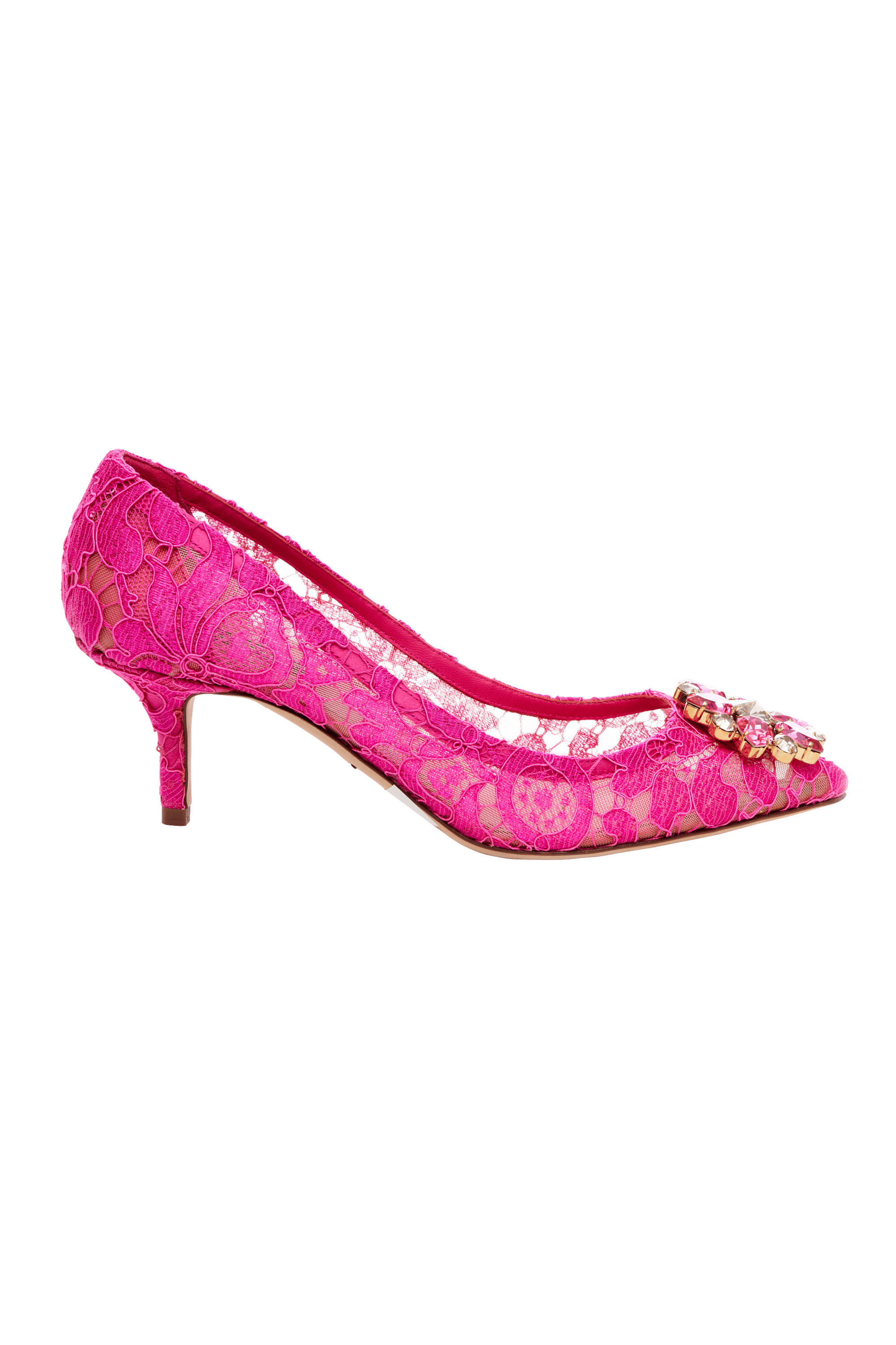 Dolce & Gabbana Pink Lace Pumps 38.5