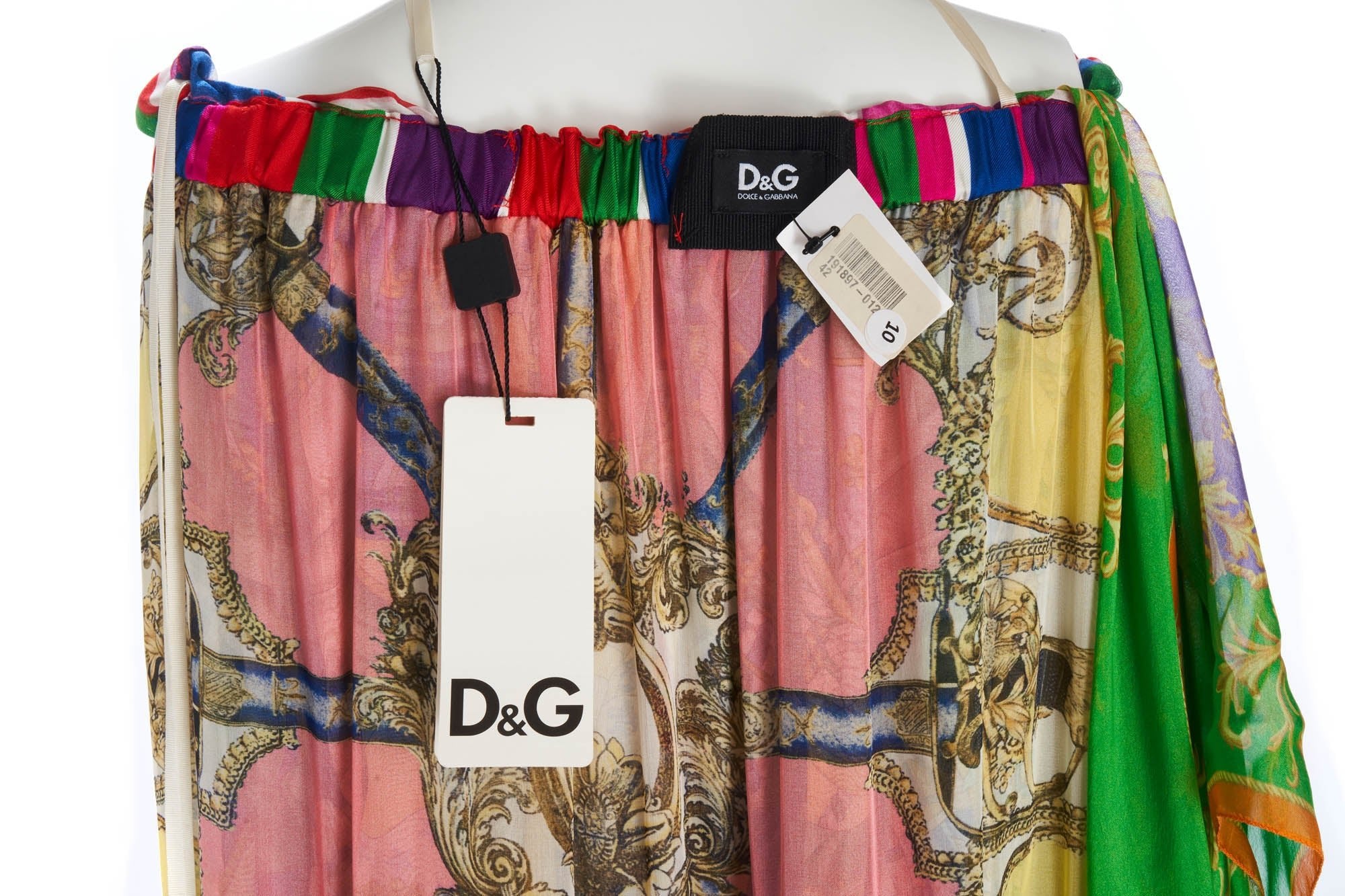 Dolce & Gabbana Strapless Multicolor Gown