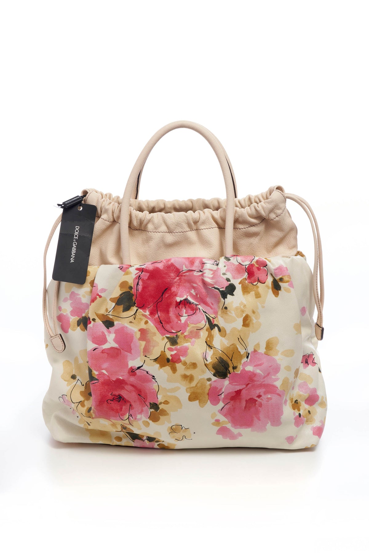 Dolce + Gabbana Water Color Floral Print Purse Large