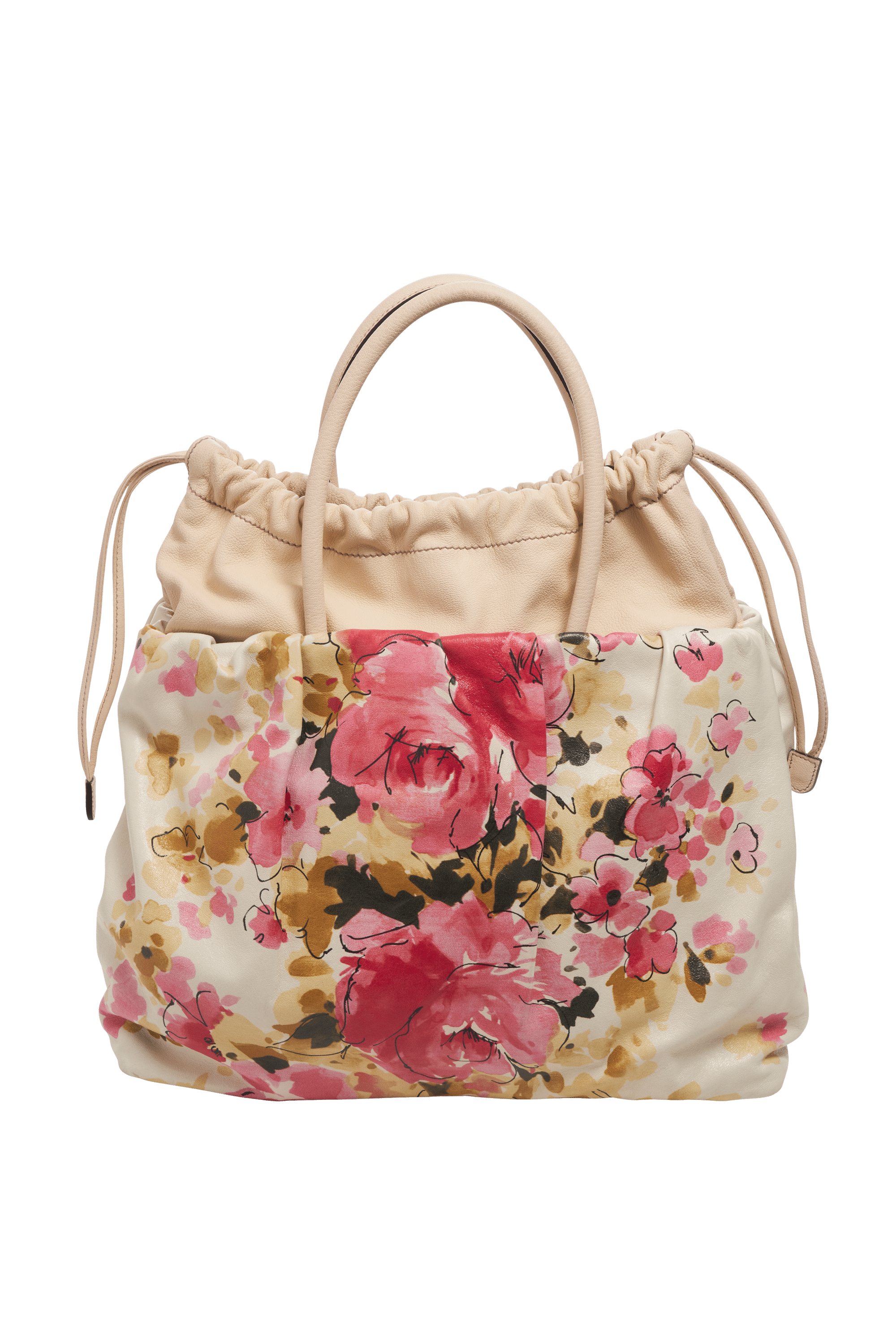 Dolce + Gabbana Water Color Floral Print Purse Large - Foxy Couture Carmel
