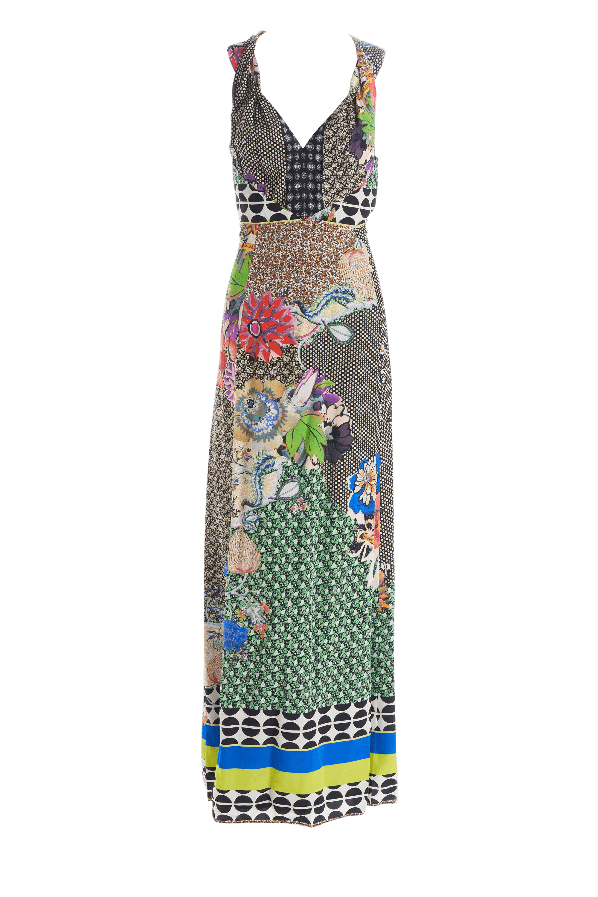 Etro Multicolor Mixed Print Midi Dress Size 44/8 Etro Multicolor Mixed Print Midi Dress Size 44/8
