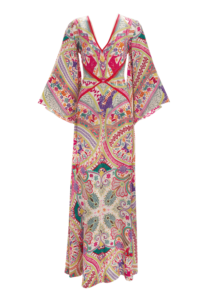 etro santa brbara maxi dress ETRO black red polyester 2021 SANTA BARBARA FLORAL MIDI Dress 44 L For Sale  at 1stDibs
