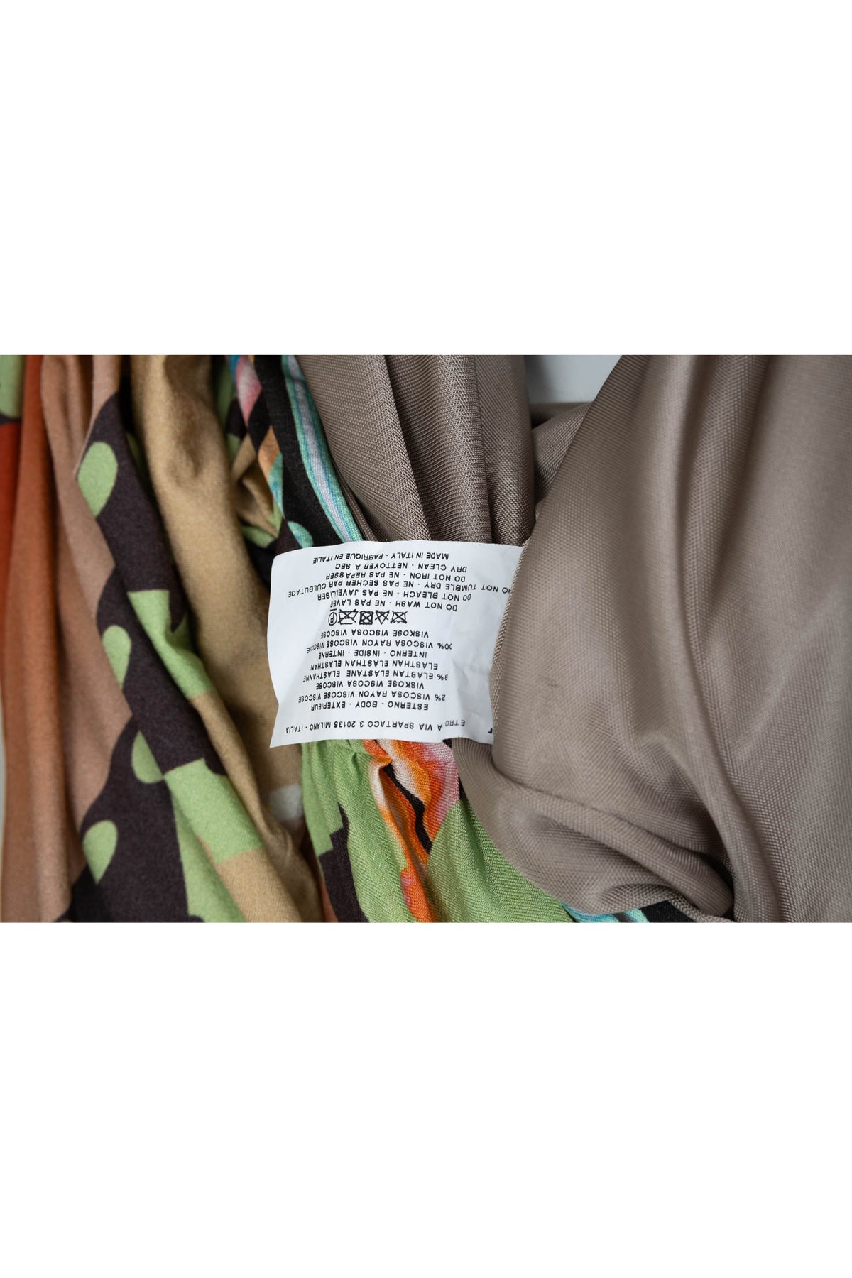 Etro beige and green print silk jersey maxi dress