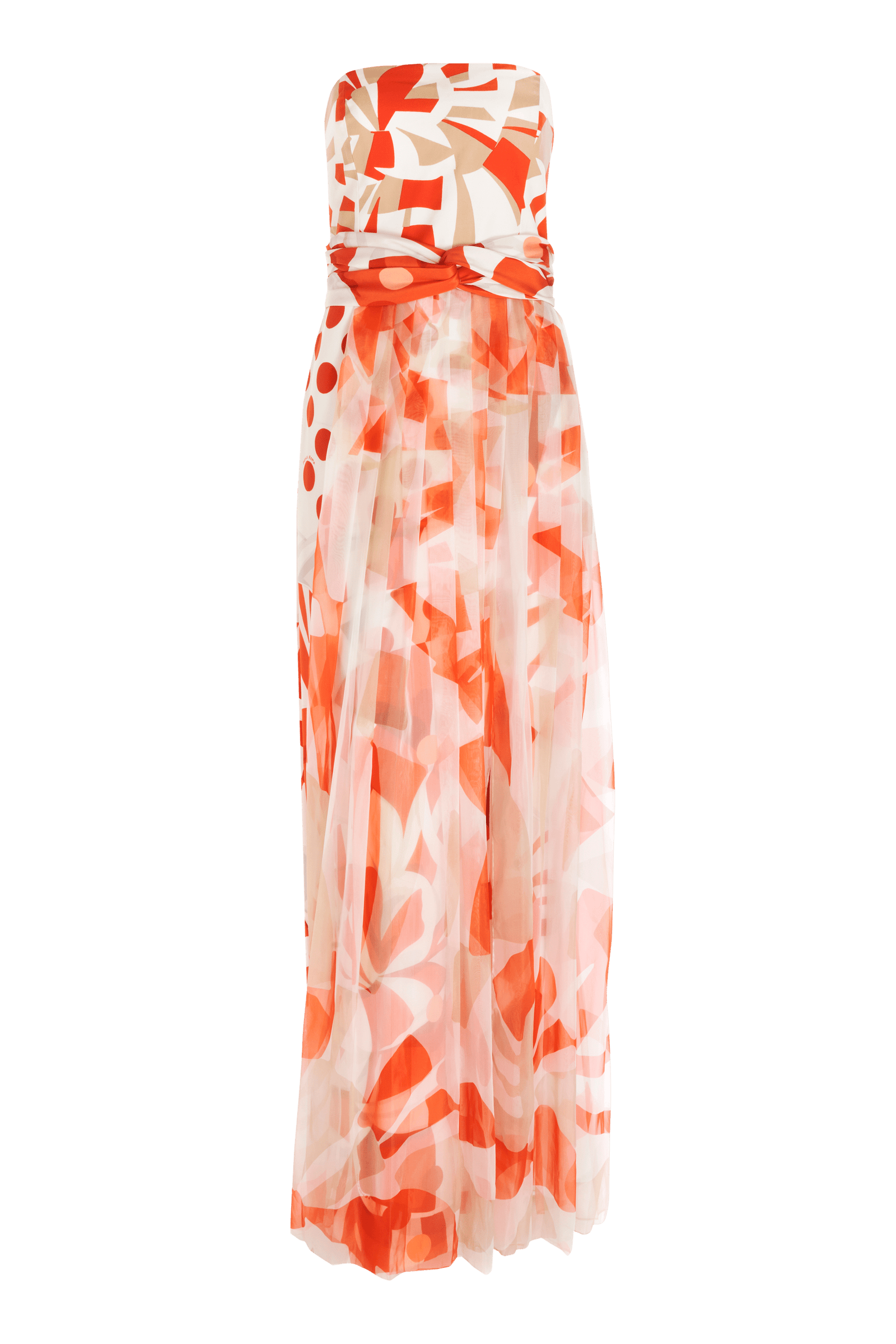 Fendi Abito Fragment 3D Strapless Gown 2014