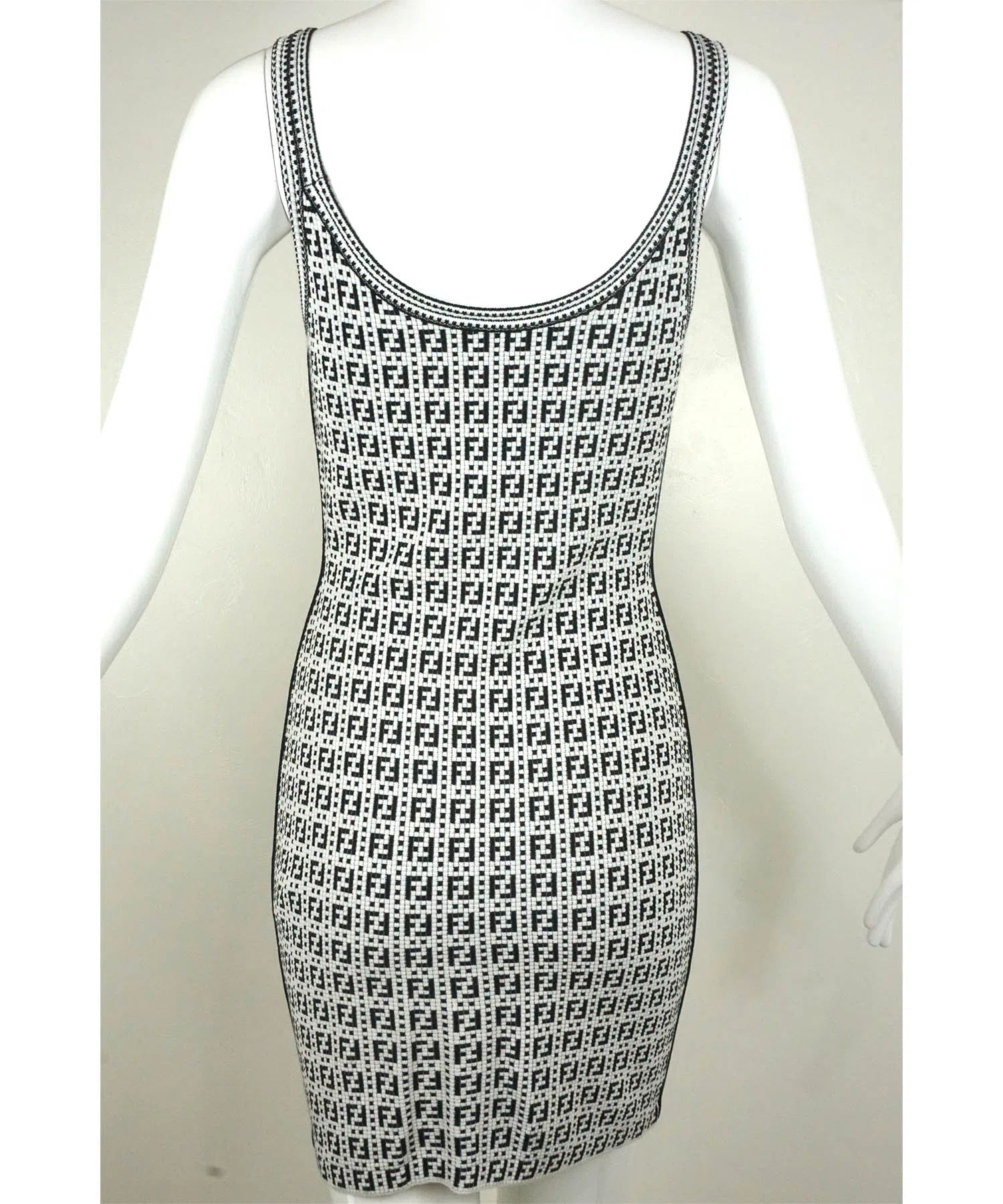 Fendi Zucca Print Stretch Sleeveless Dress