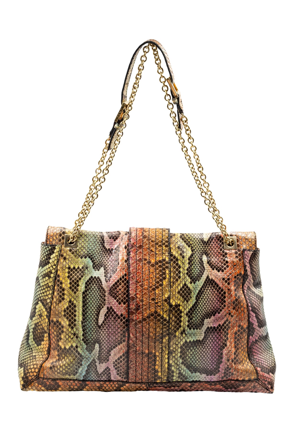 Fendi Rainbow Python Mama Baguette Purse