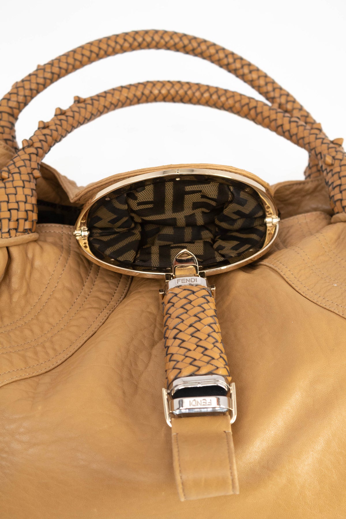 Fendi Light Brown Spy Bag Purse