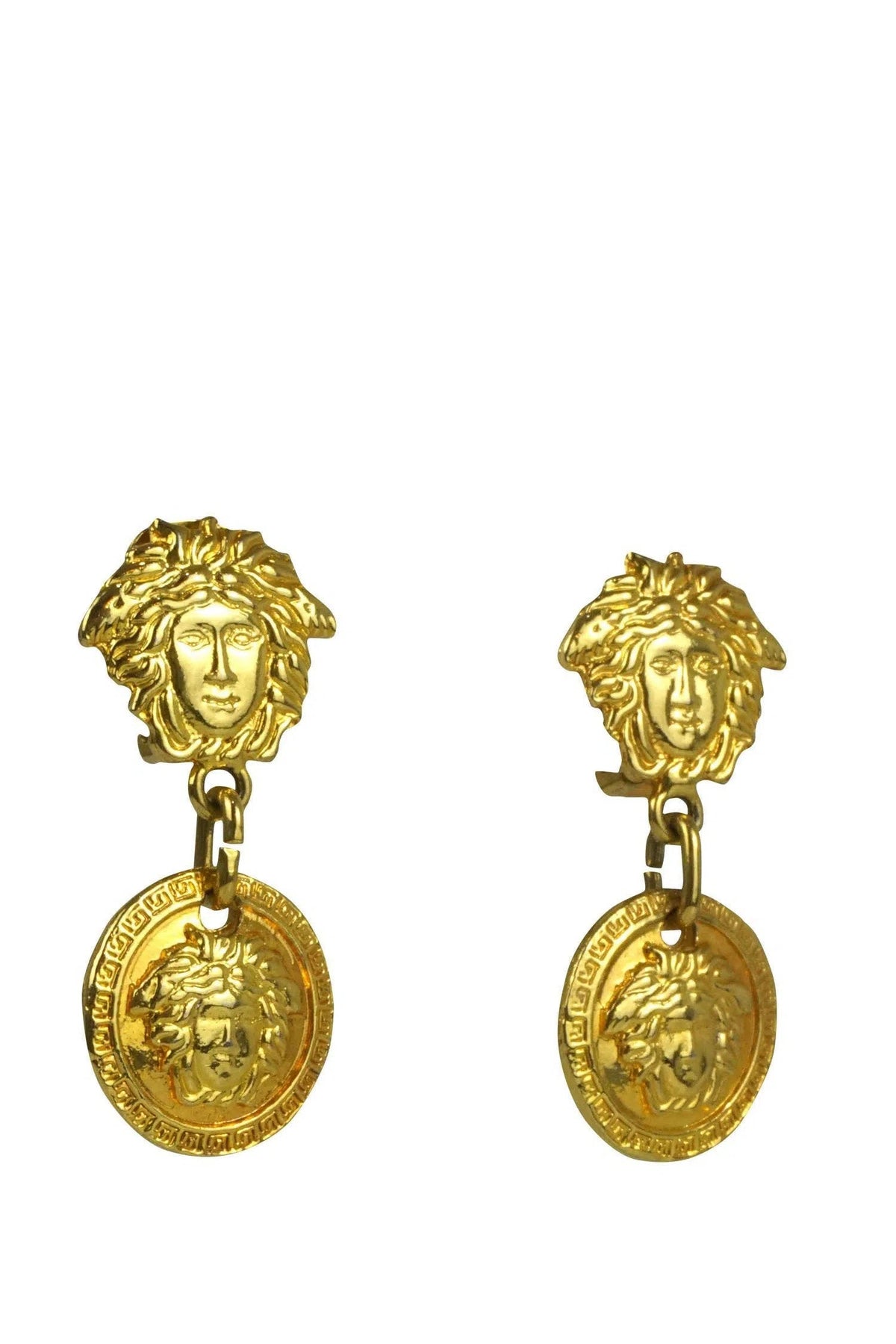 Gianni Versace Vintage Medusa Drop Earrings 1990’s