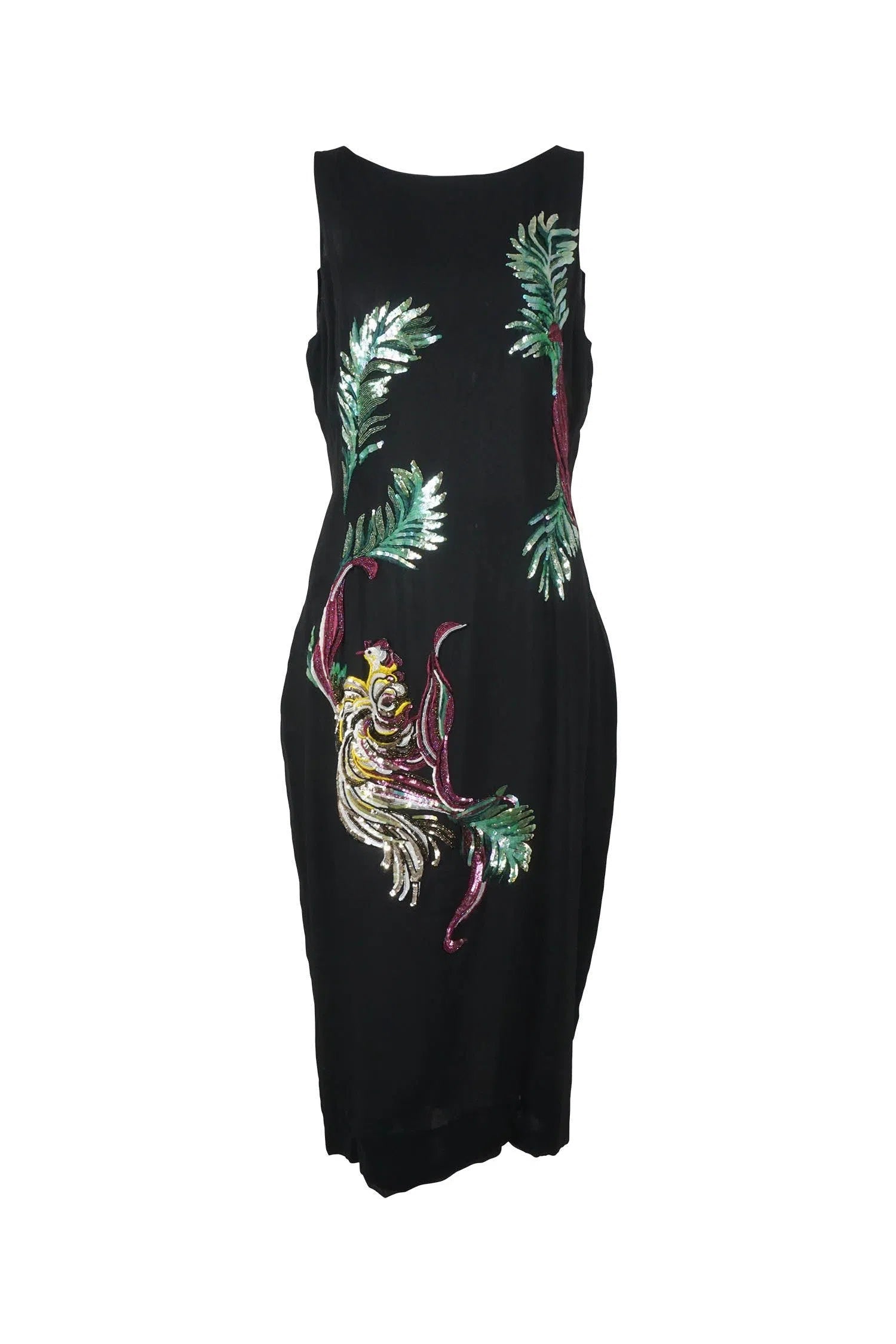 Givenchy Couture by Alexander McQueen Vintage 1997 Sequin Embroidered Bird Dress