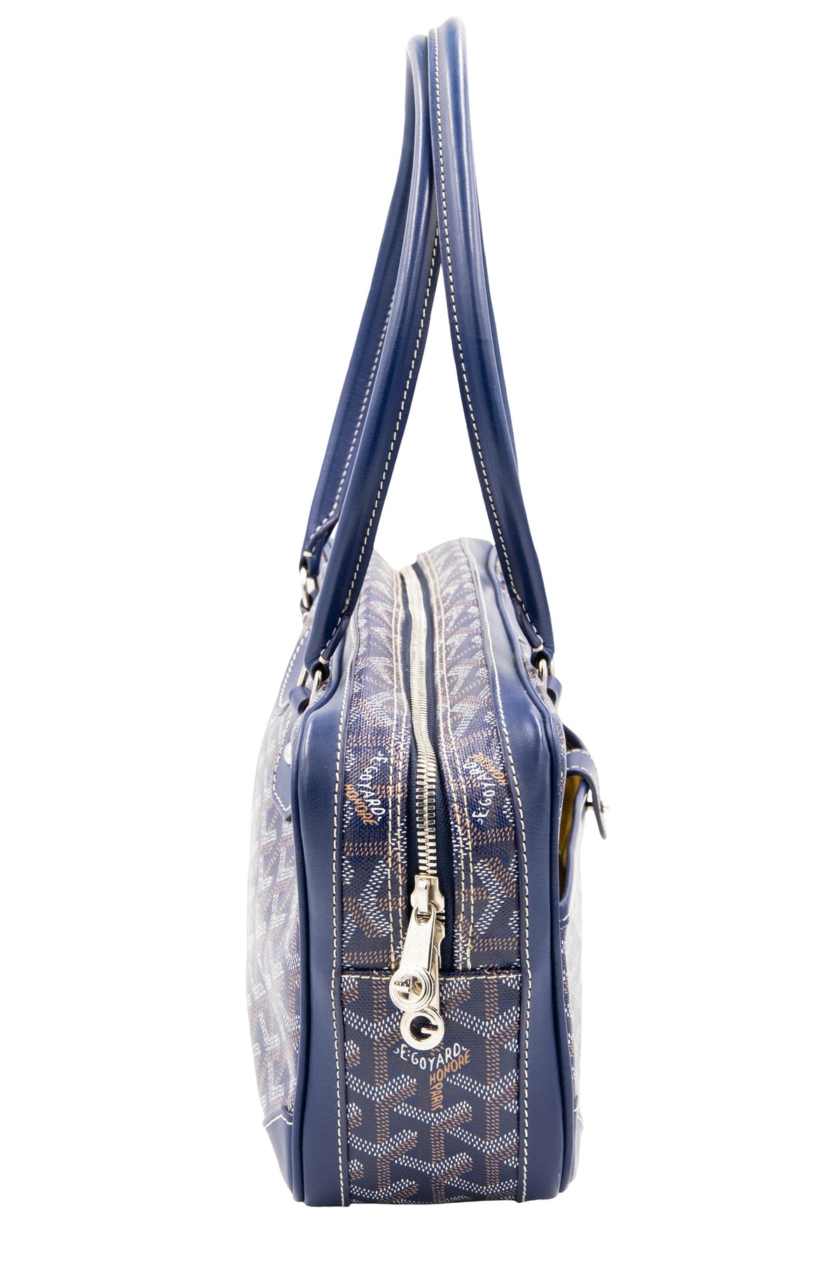 Goyard Blue Goyardine St. Martin Dual Handle Purse