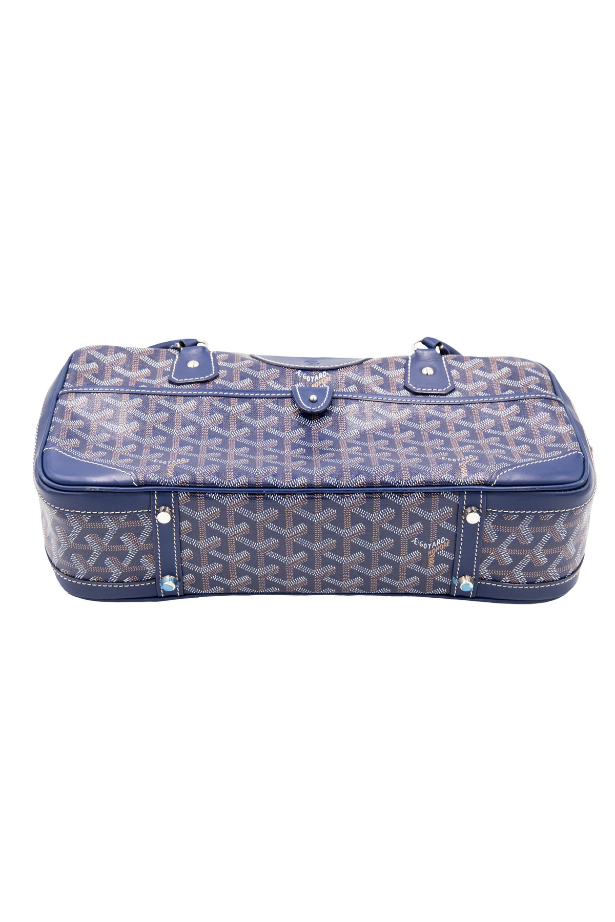 Goyard Blue Goyardine St. Martin Dual Handle Purse