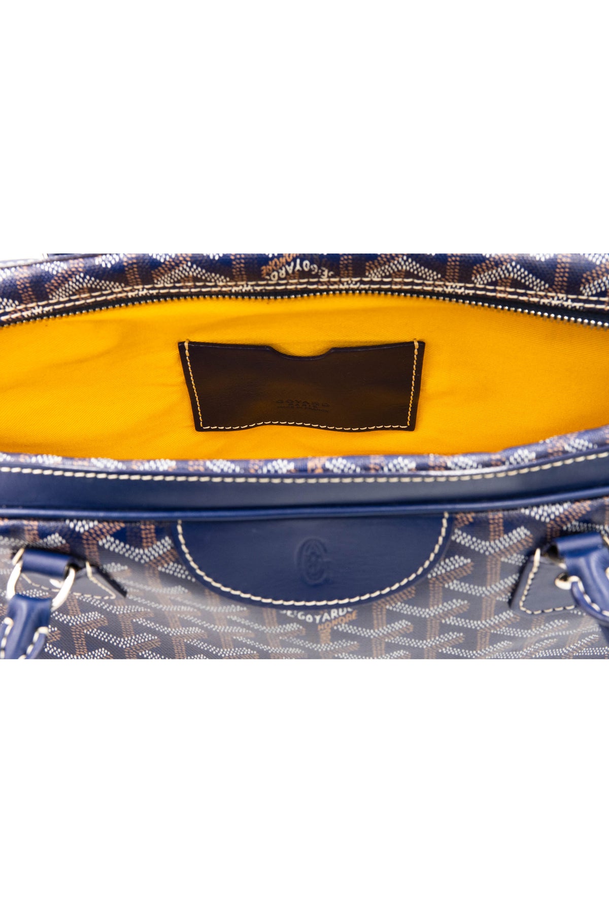 Goyard Blue Goyardine St. Martin Dual Handle Purse