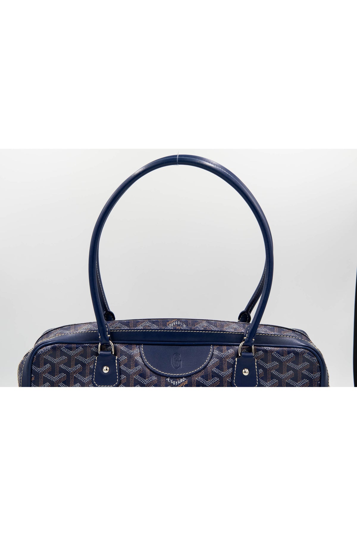 Goyard Blue Goyardine St. Martin Dual Handle Purse