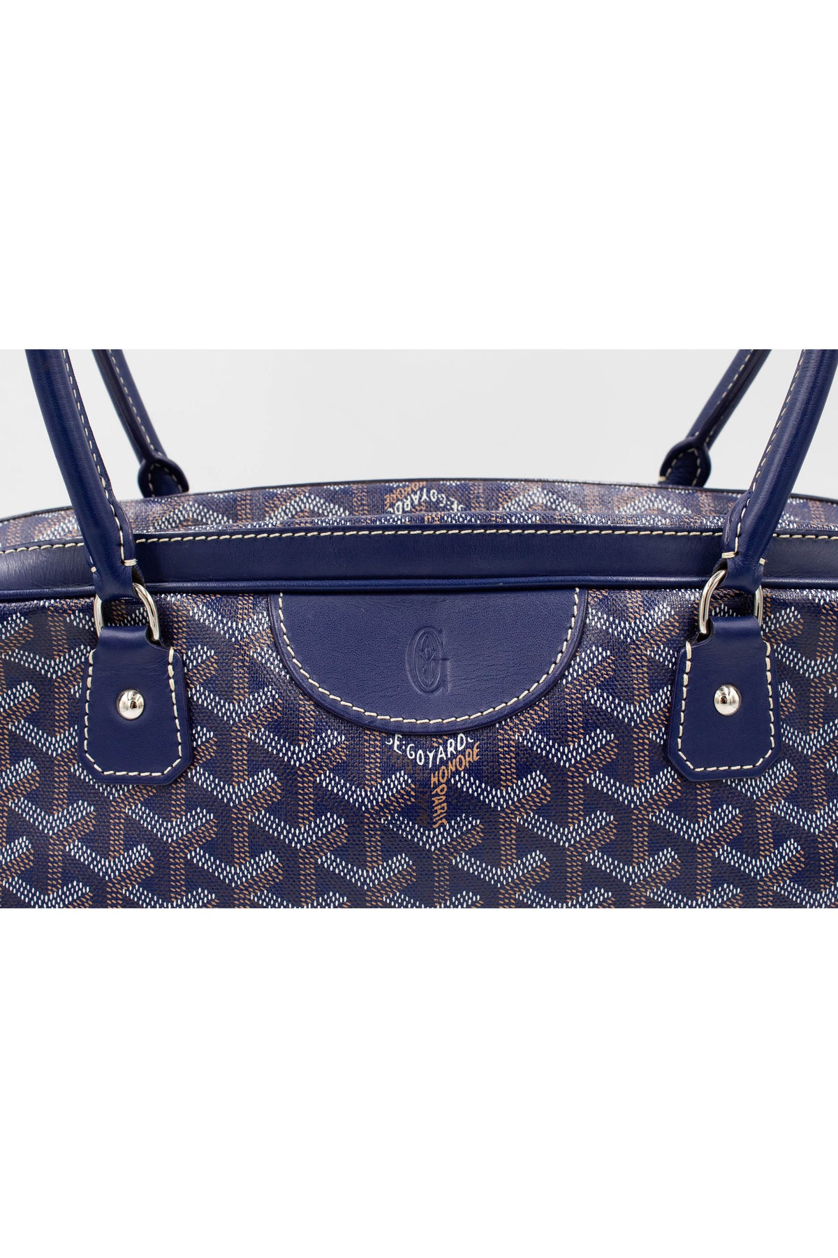 Goyard Blue Goyardine St. Martin Dual Handle Purse