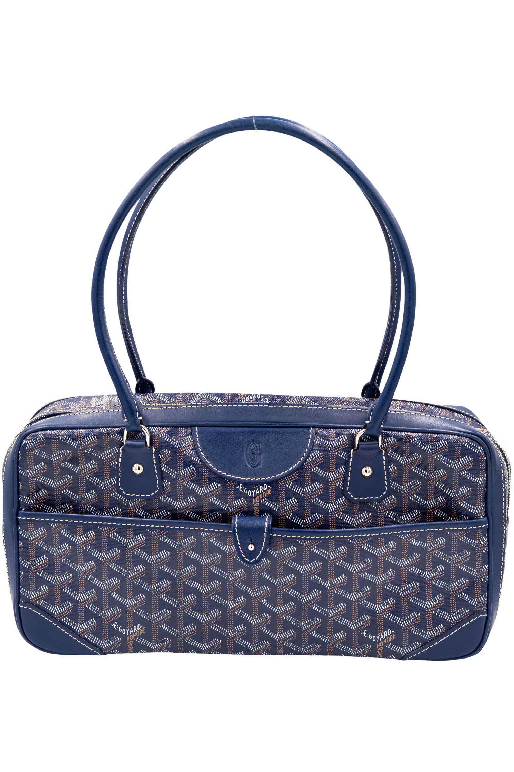 Goyardコース Goyard Blue Goyardine St. Martin Dual Handle Purse - Foxy Couture