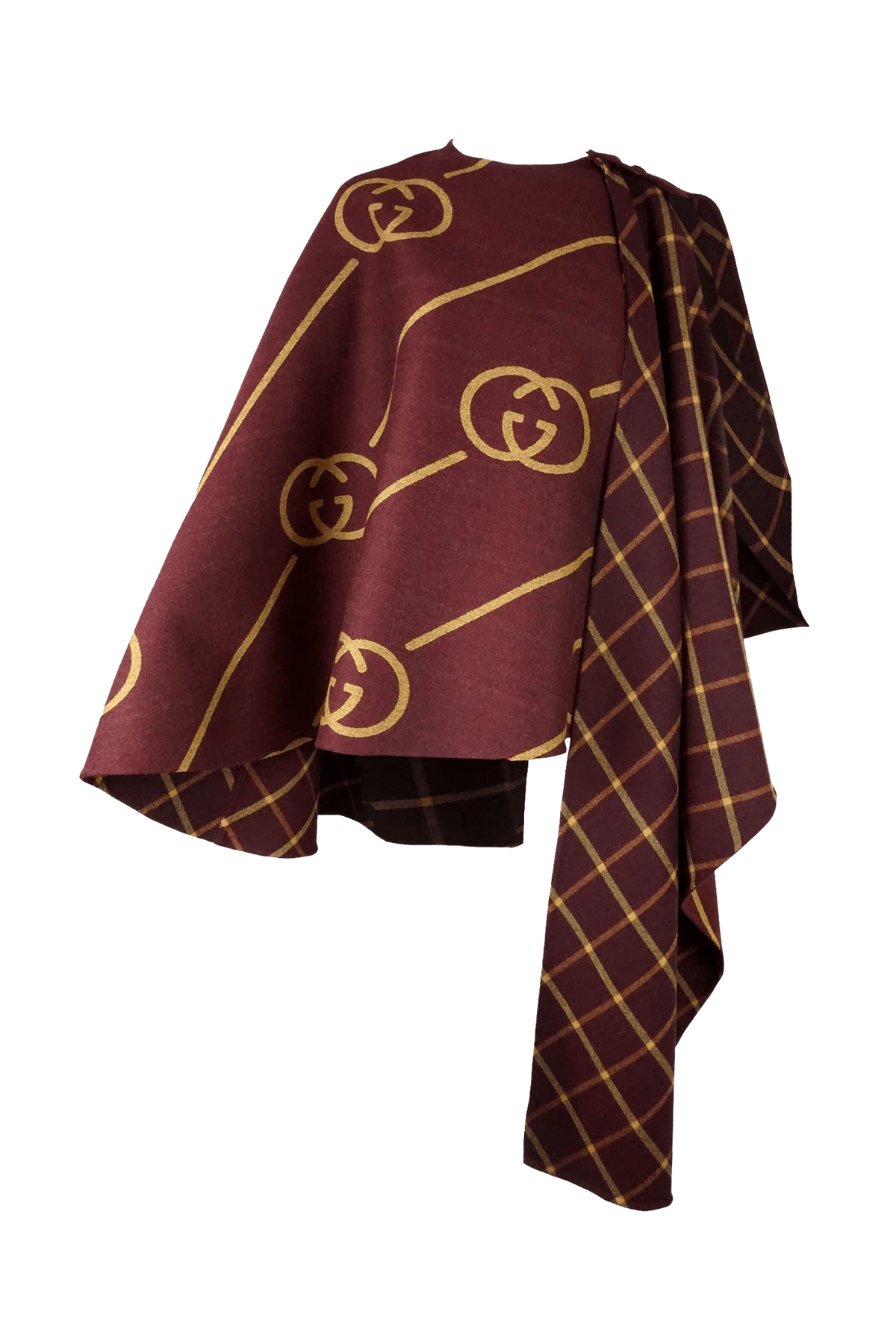 Gucci 2019 GG Wool Button Cape