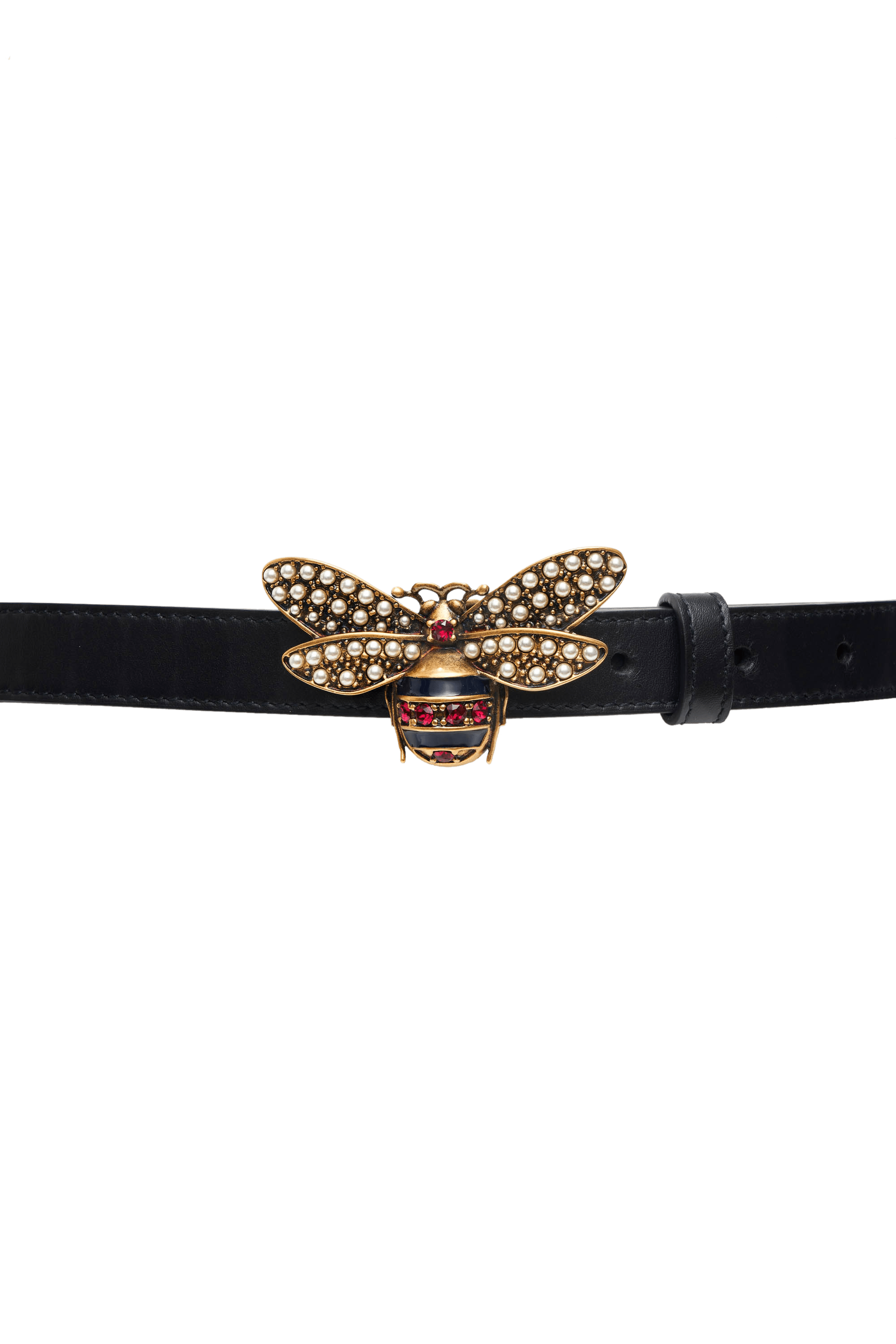 Gucci Black Queen Bee Belt Size 31