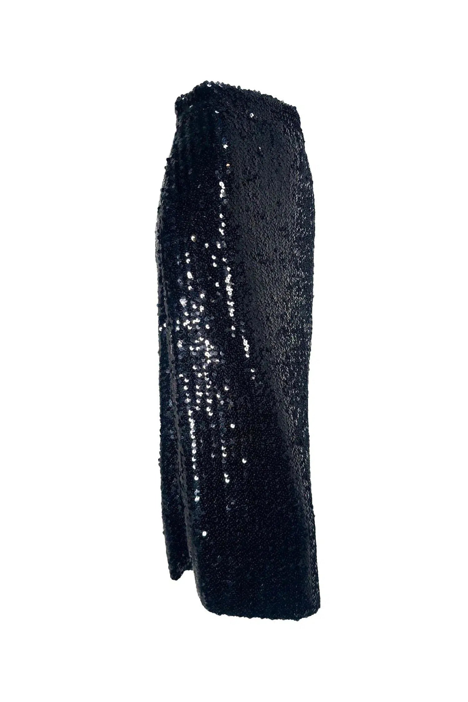 Gucci Black Sequins Thigh Slit Skirt NWT Sz 42/6 - Foxy Couture Carmel