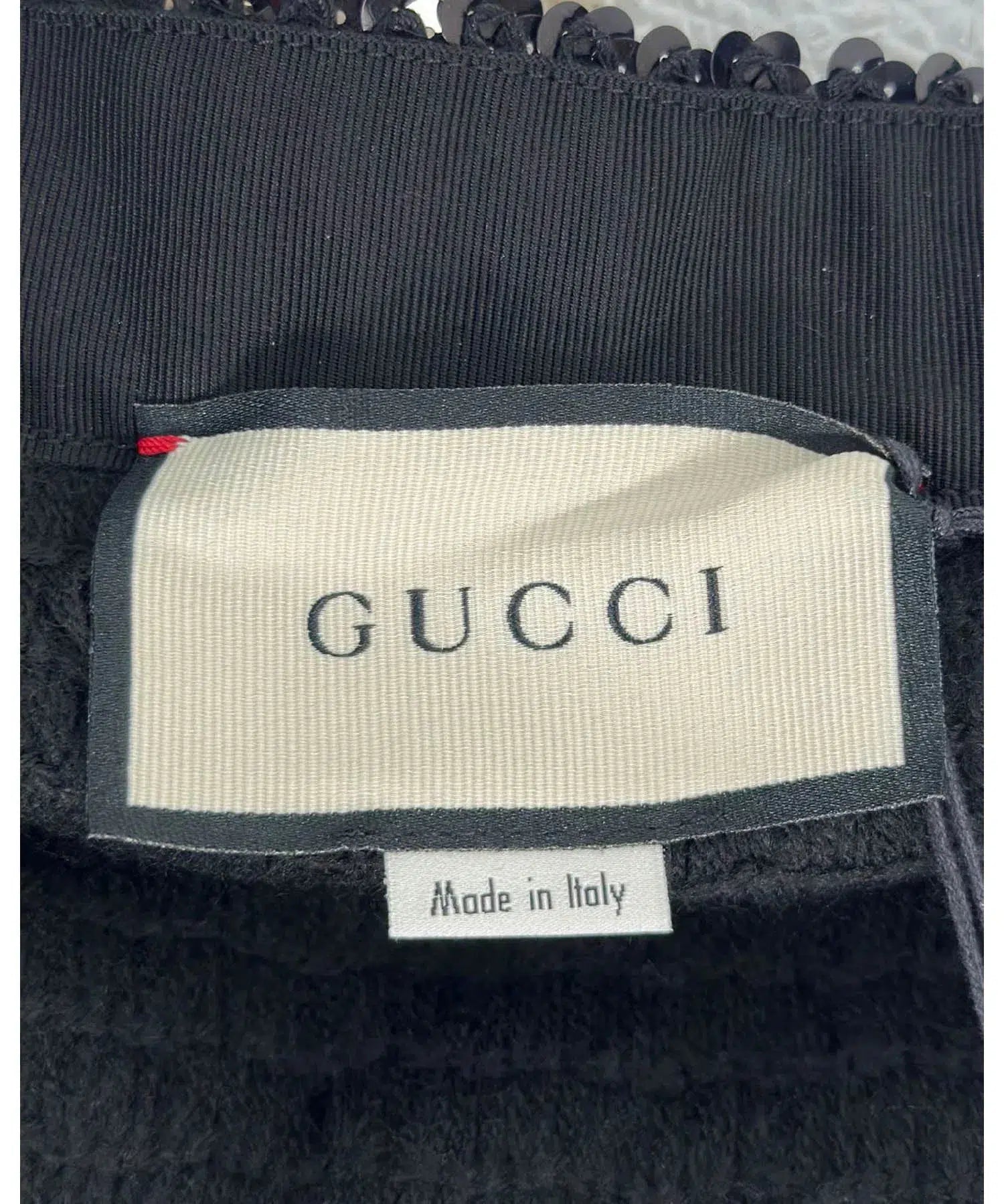 Gucci Black Sequins Thigh Slit Skirt NWT Sz 42/6